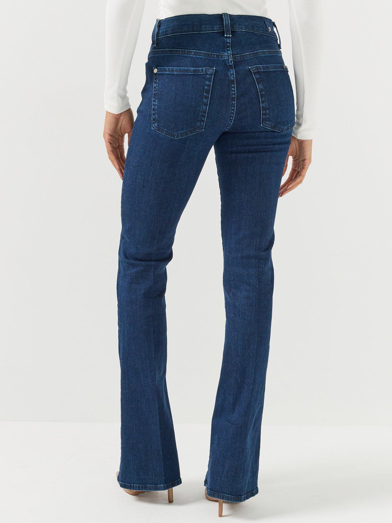 Image 2 of 6 of 7 FOR ALL MANKIND Womens Slim Illusion Slim Bootcut Stretch Jeans - Blue