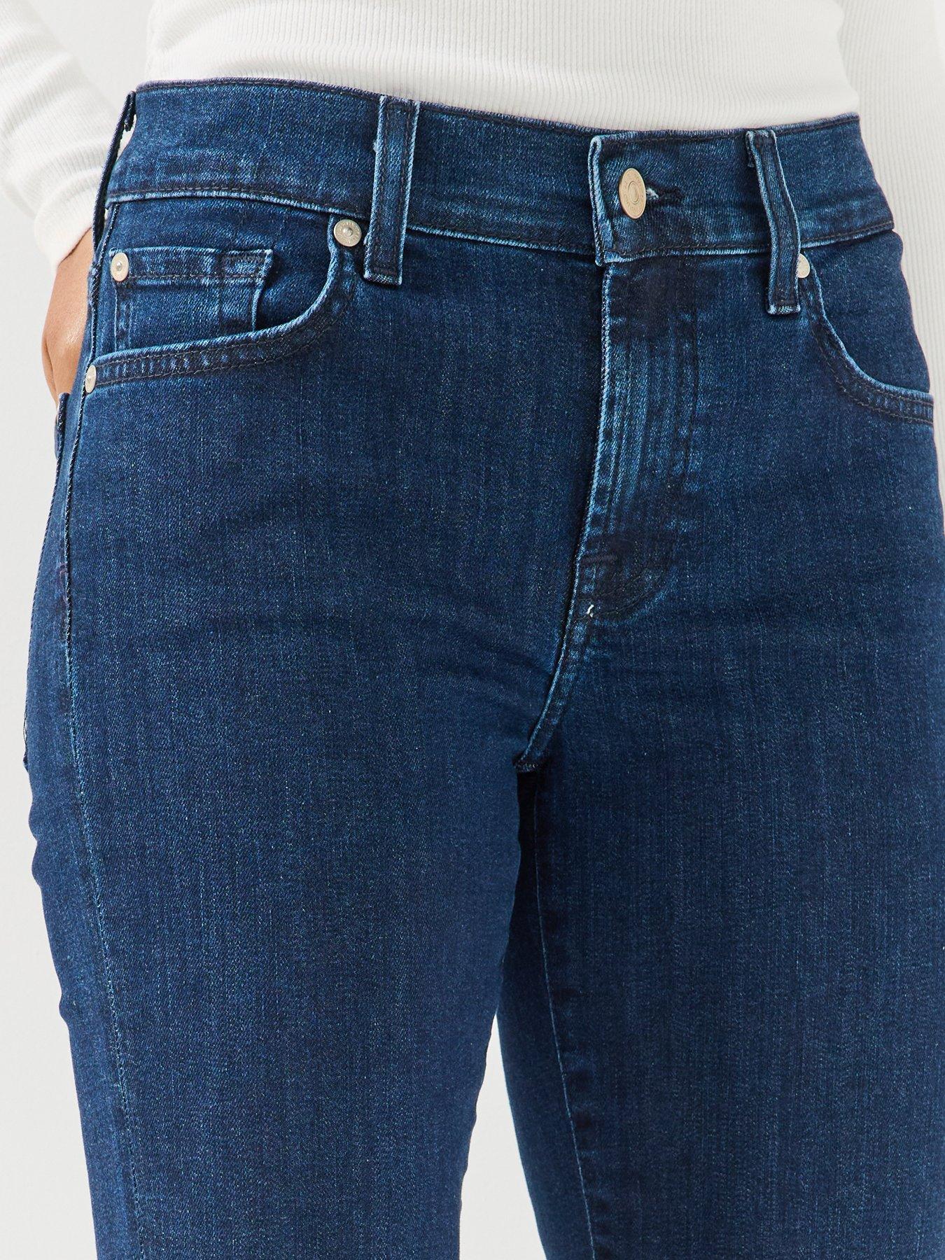 Image 4 of 6 of 7 FOR ALL MANKIND Womens Slim Illusion Slim Bootcut Stretch Jeans - Blue