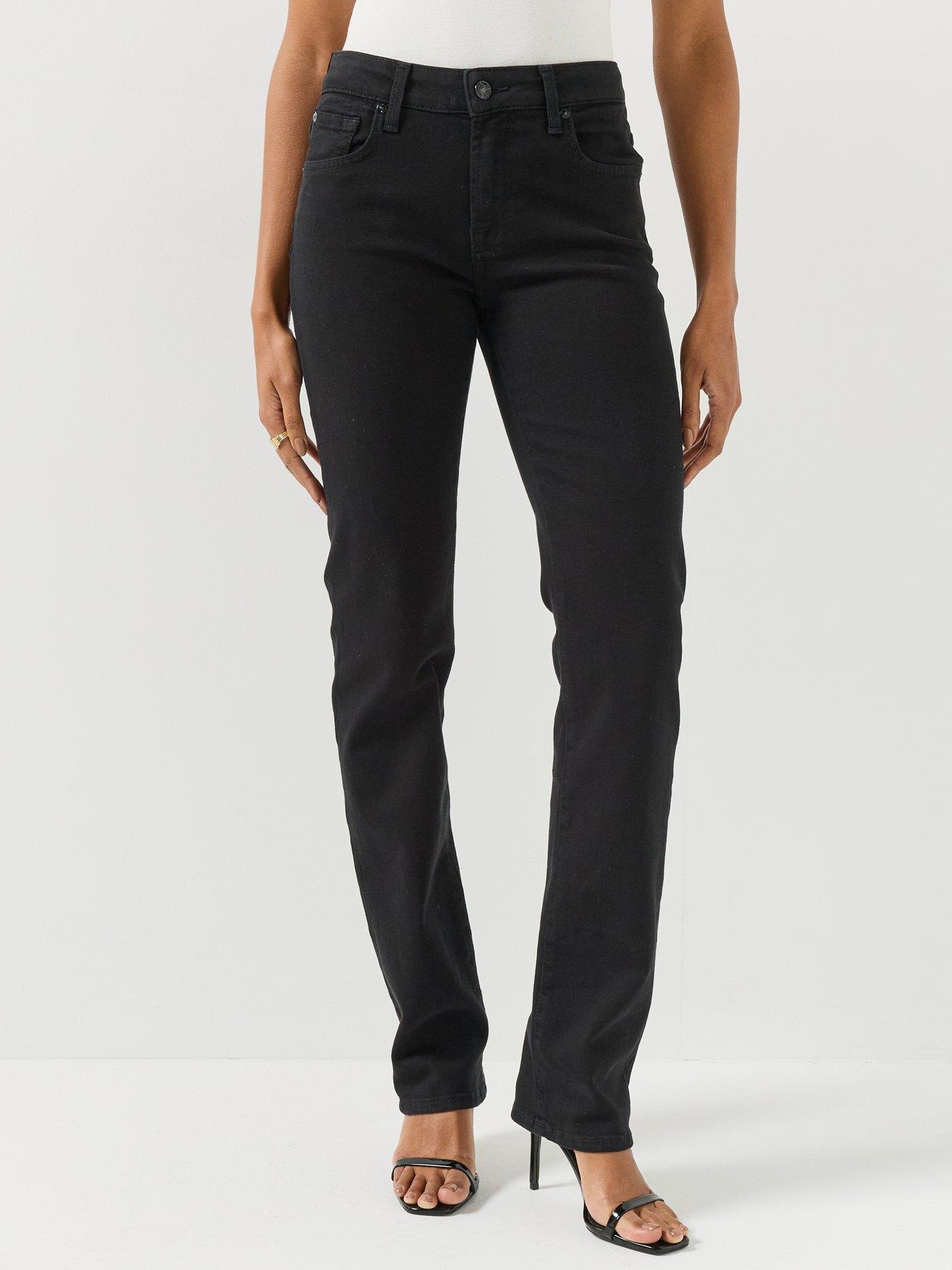 Image 1 of 6 of 7 FOR ALL MANKIND Womens The Slim Slim Fit Straight Leg Jeans - Blue