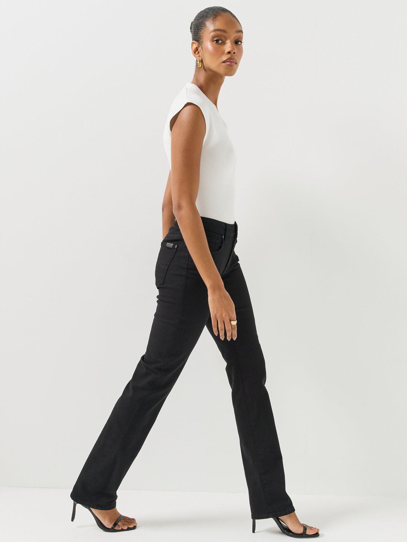 Image 6 of 6 of 7 FOR ALL MANKIND Womens The Slim Slim Fit Straight Leg Jeans - Blue
