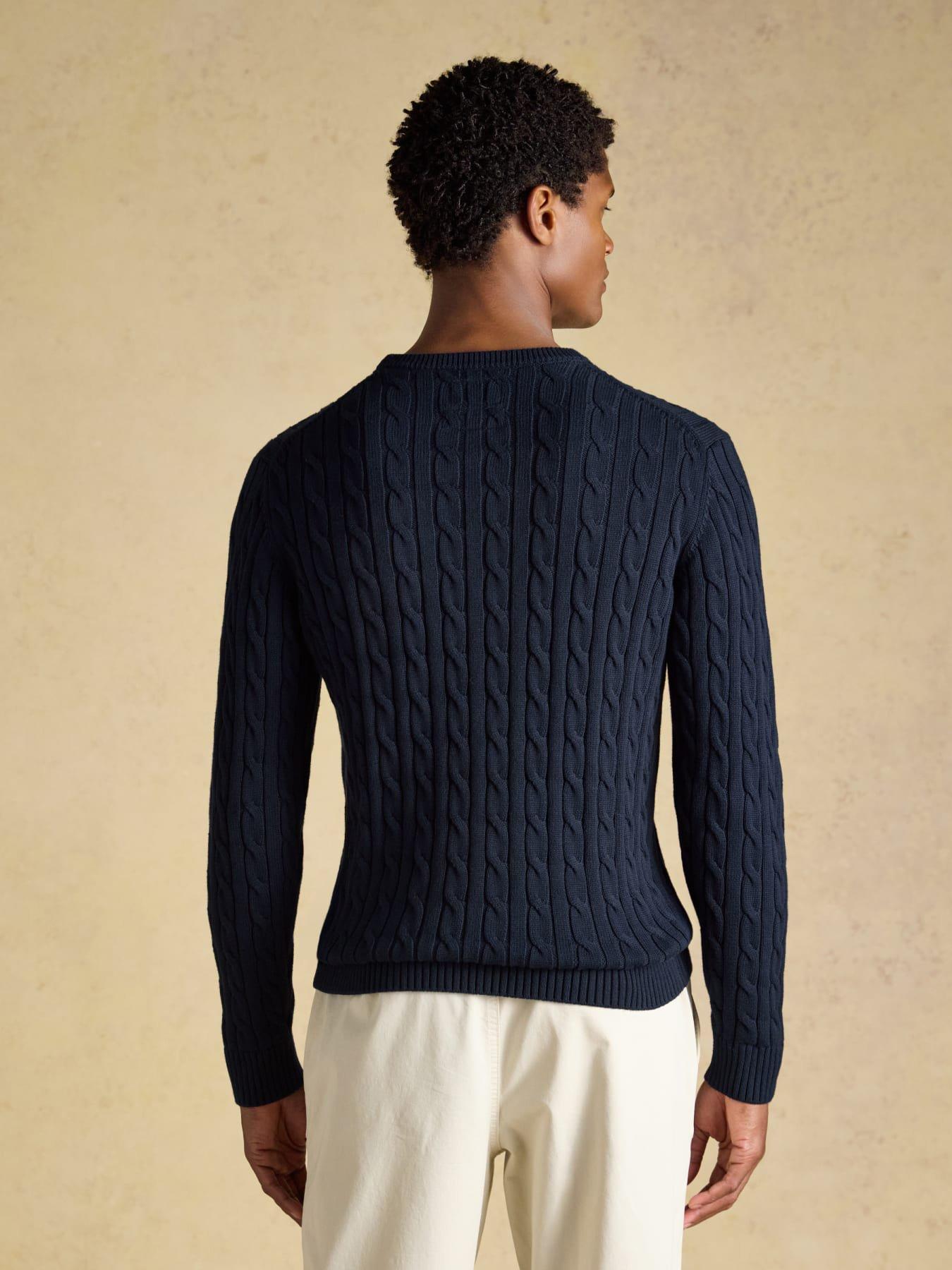 Image 2 of 7 of Joules Cable Crew Knitted Jumper- Navy