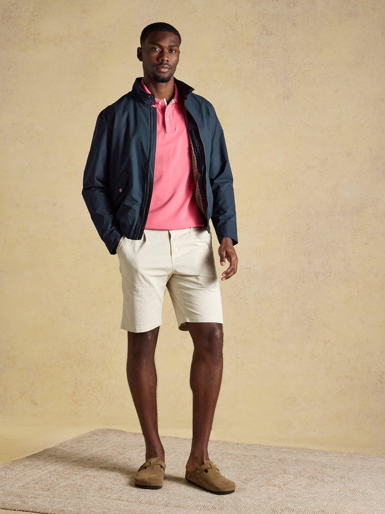 Image 3 of 7 of Joules Mens Harrington Ribbed Hem Checked Lined Jacket - Navy
