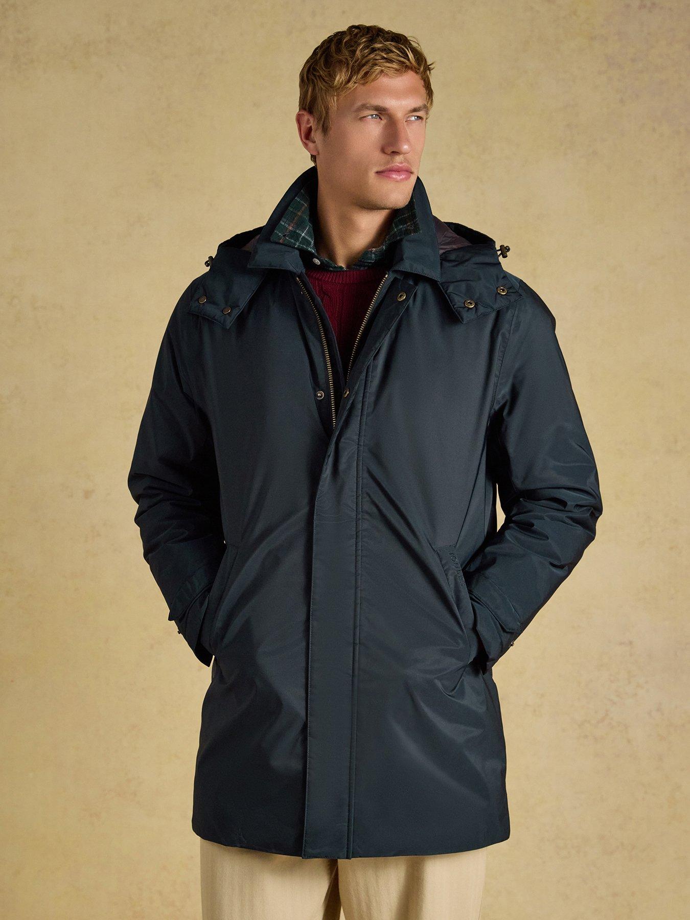 Image 1 of 7 of Joules Clarendon Long Padded Jacket- Navy