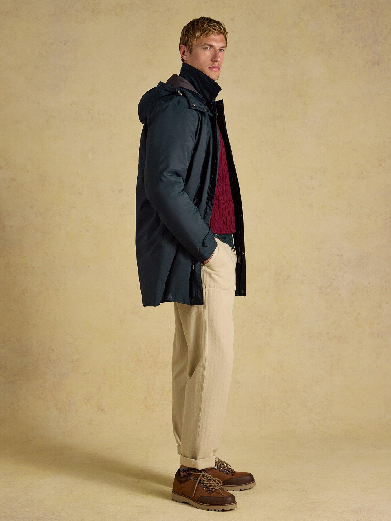 Image 3 of 7 of Joules Clarendon Long Padded Jacket- Navy
