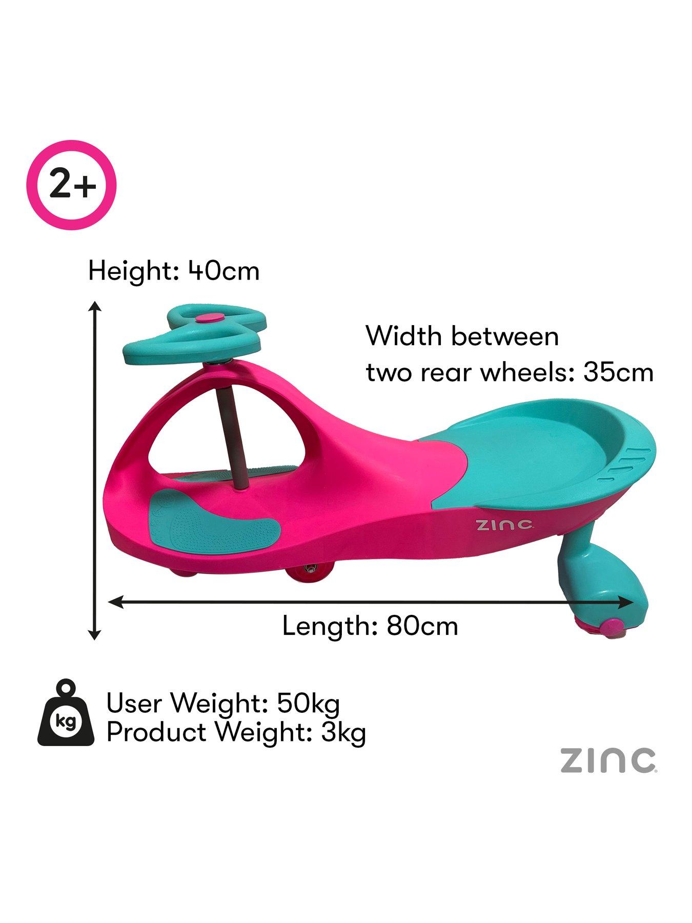 Image 7 of 7 of Zinc Wiggle Car Ride On - Pink