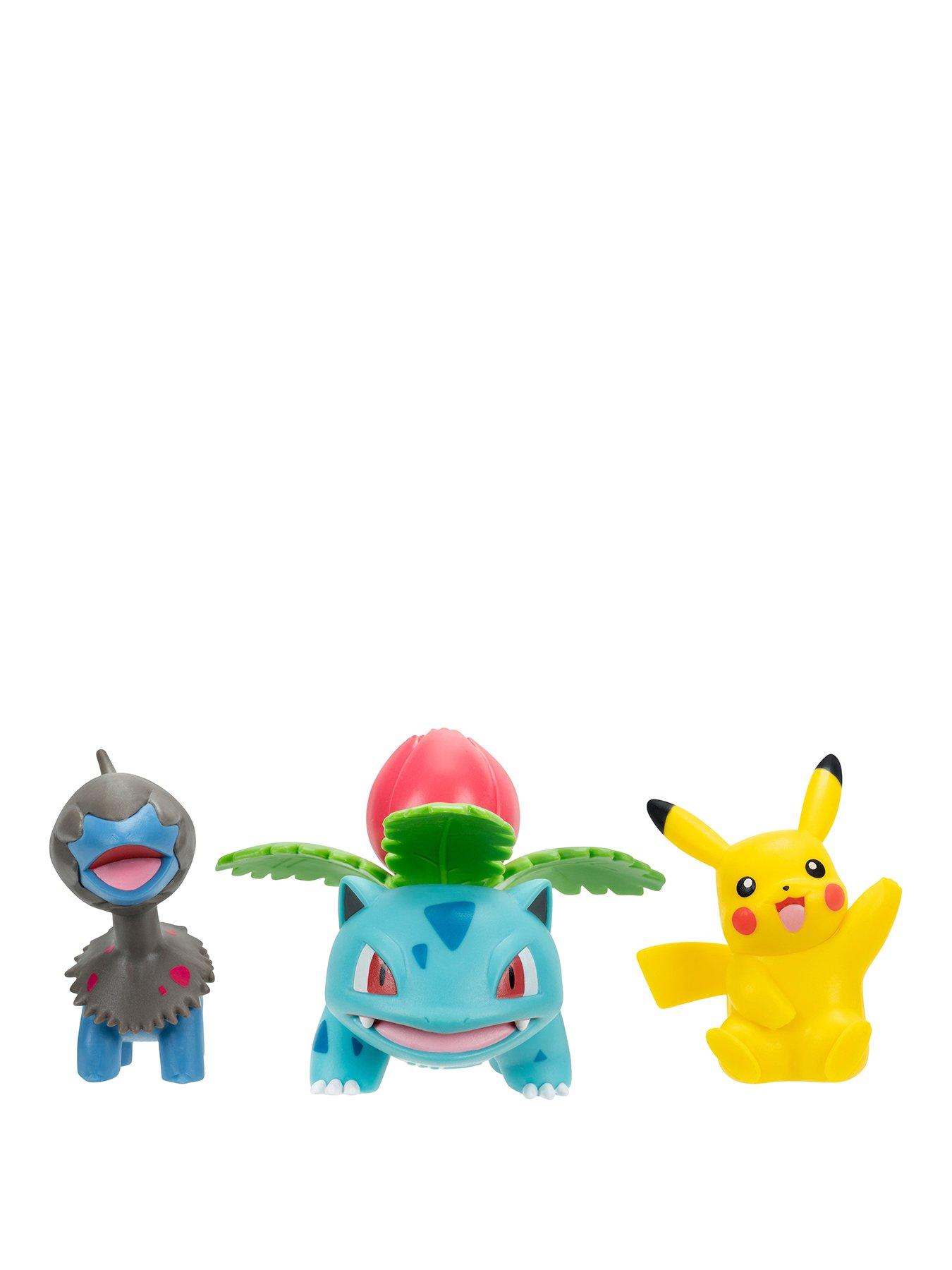 Image 1 of 6 of Pokemon PKW - Battle Figure Set (3PK: Pikachu #7, Deino, &amp; Ivysaur) W29