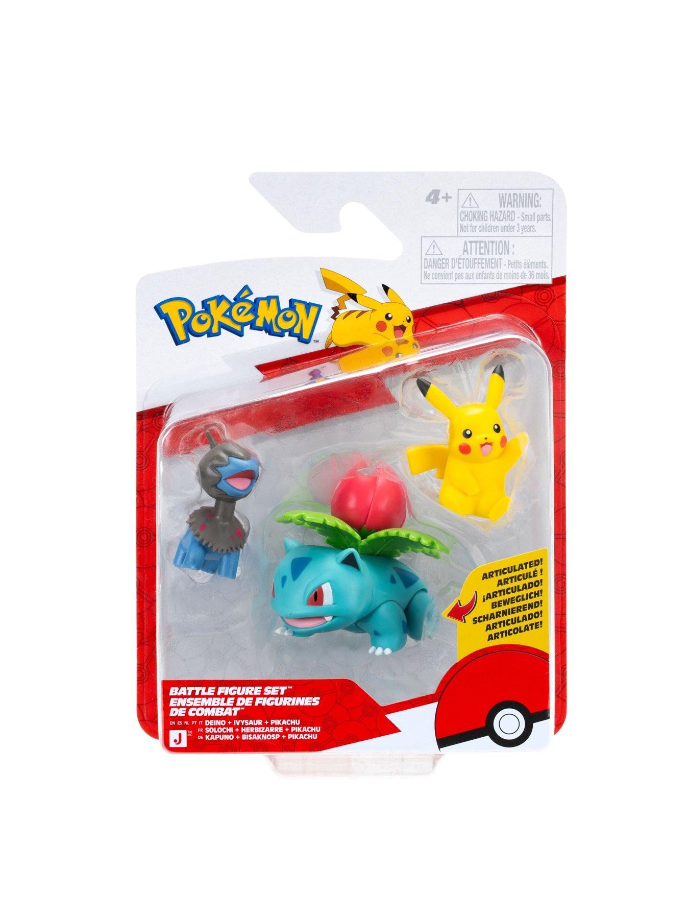 Image 6 of 6 of Pokemon PKW - Battle Figure Set (3PK: Pikachu #7, Deino, &amp; Ivysaur) W29