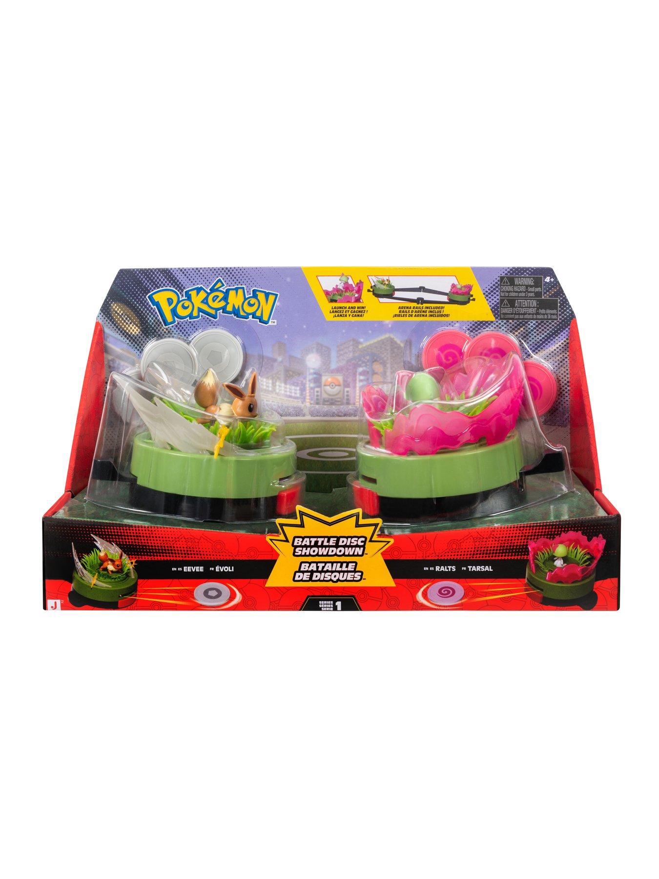 Image 7 of 7 of Pokemon PKW - Game (Pokemon Battle Disc Showdown Game) Eevee #3 &amp; Ralts with Normal Base &amp; Psychic Base - Normal and Psychic discs - Battle Arena - W1