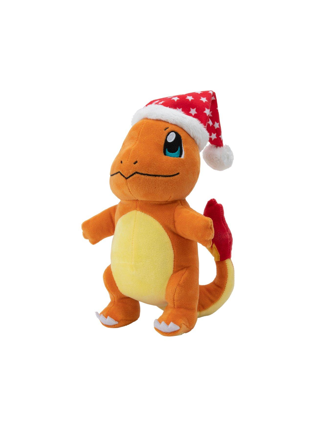Image 2 of 4 of Pokemon PKW - 8" Seasonal Plush (Holiday) Charmander with Santa Hat - W4