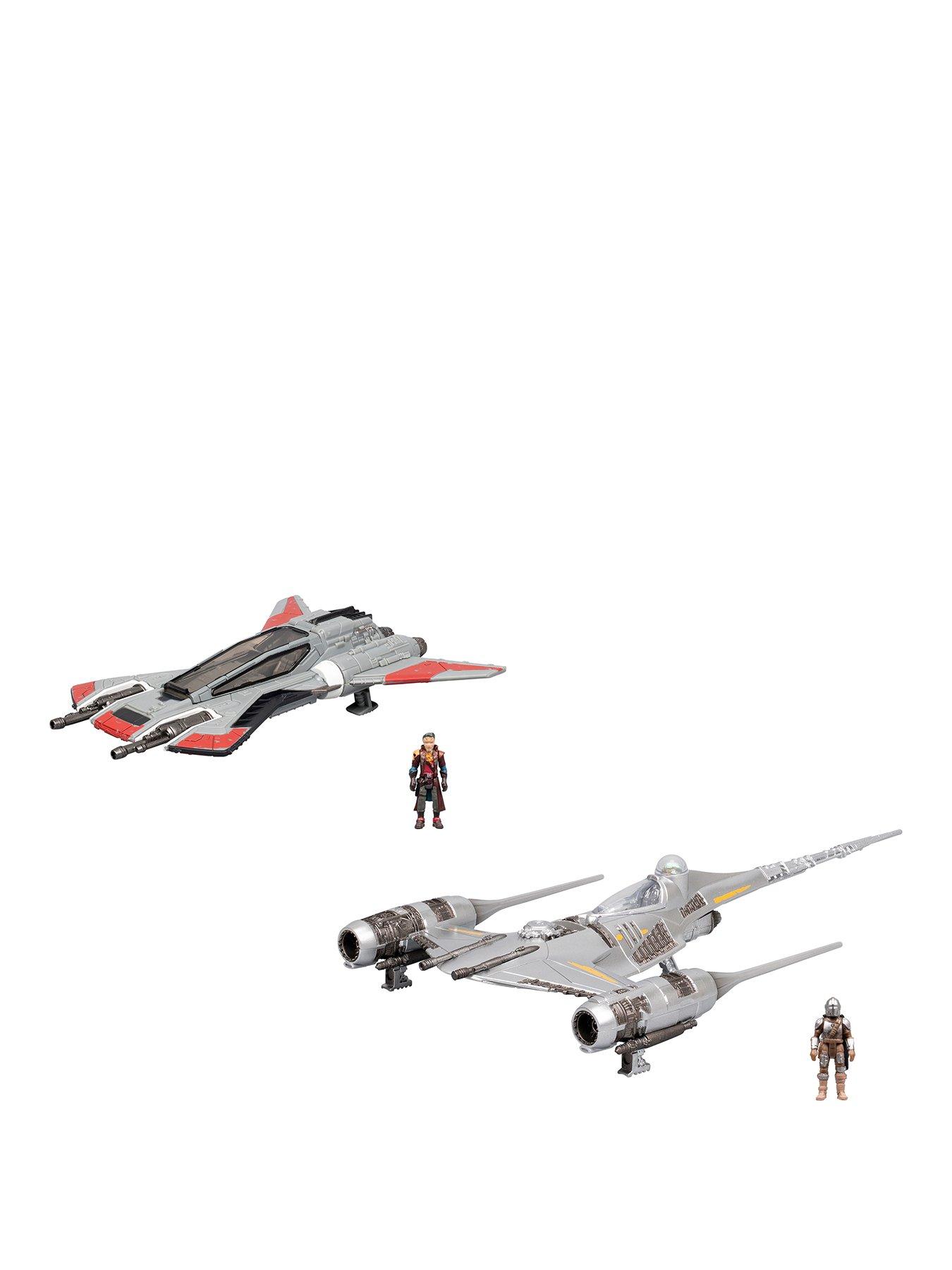Image 1 of 6 of Star Wars SWJ- Mulitipack ( 5" Veh, 3"Veh &amp; 2 Fig) - Battle Pack (Mando N-1 &amp; Pirate Snub Fighter) (WMT Exclusive)
