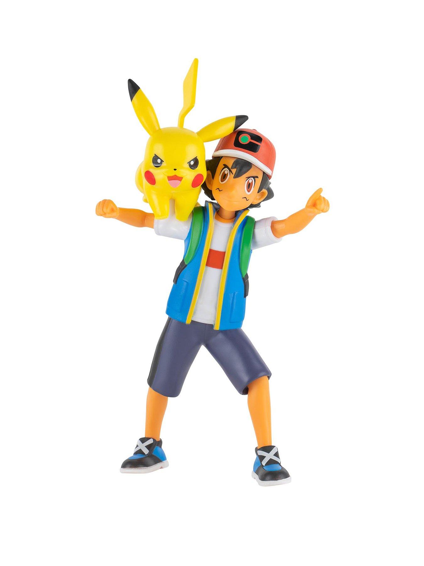 Image 1 of 6 of Pokemon PKW - Battle Feature Figure (Ash &amp; Pikachu) W10