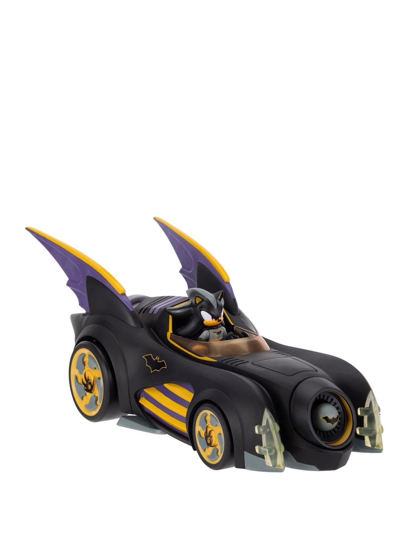 Image 1 of 7 of Sonic DC x Sonic Shadow as Batman with Feature Batmobile 2.5" Action Figure Set