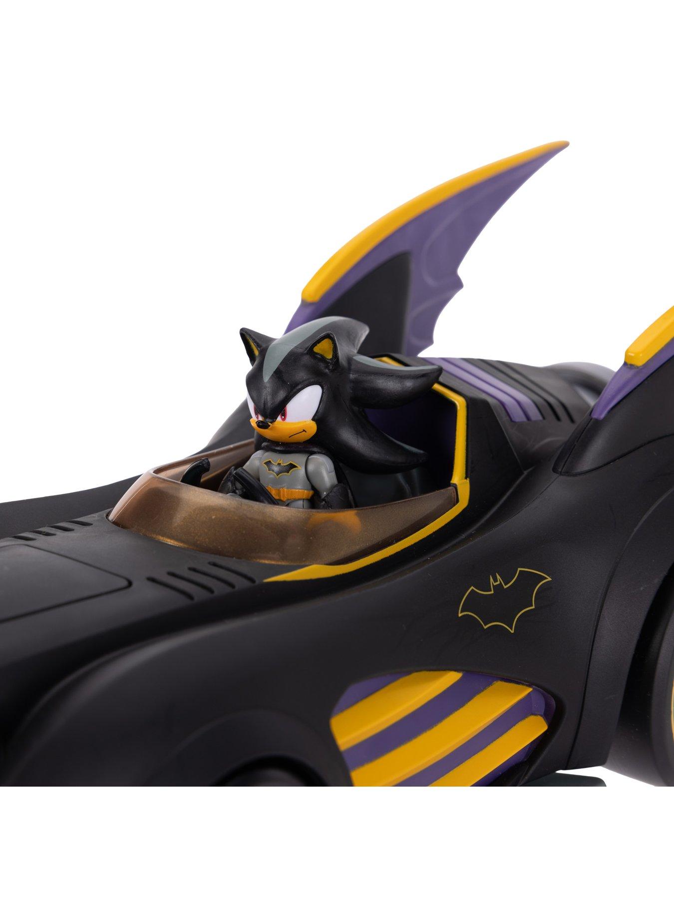Image 4 of 7 of Sonic DC x Sonic Shadow as Batman with Feature Batmobile 2.5" Action Figure Set