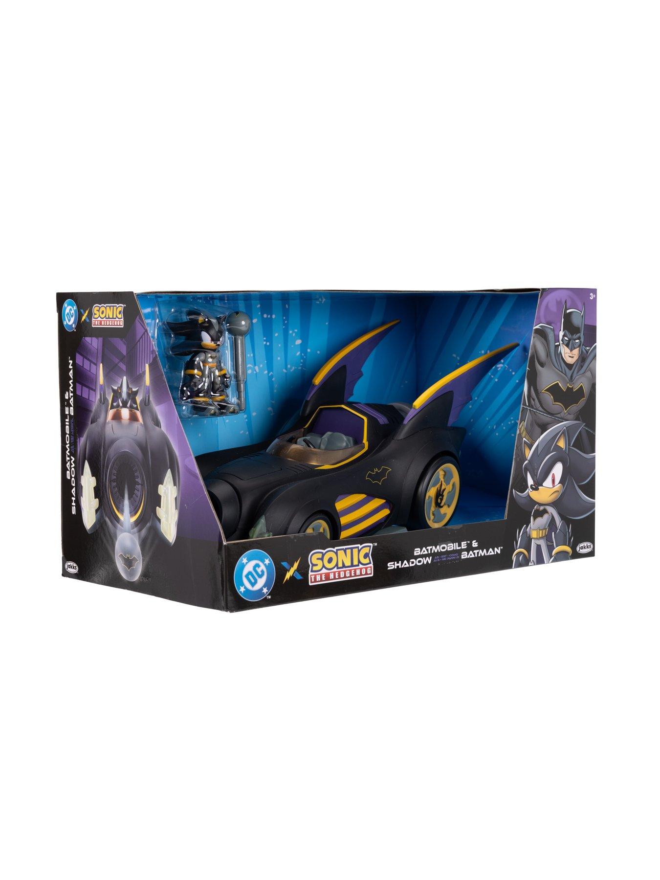 Image 7 of 7 of Sonic DC x Sonic Shadow as Batman with Feature Batmobile 2.5" Action Figure Set