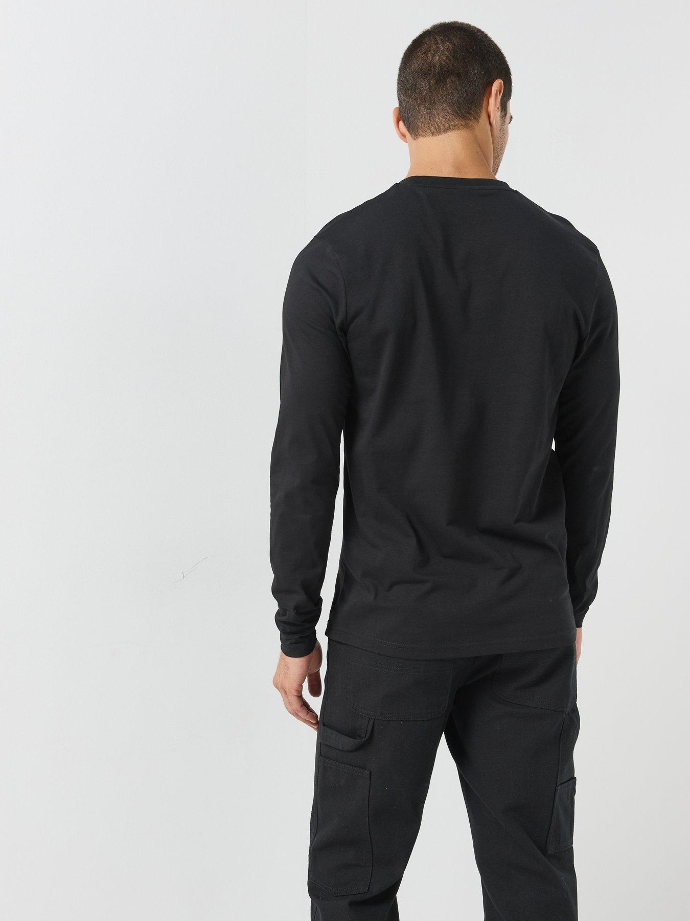 Image 2 of 4 of Lyle & Scott Lyle &amp; Scott Plain Long Sleeve T-shirt - Black