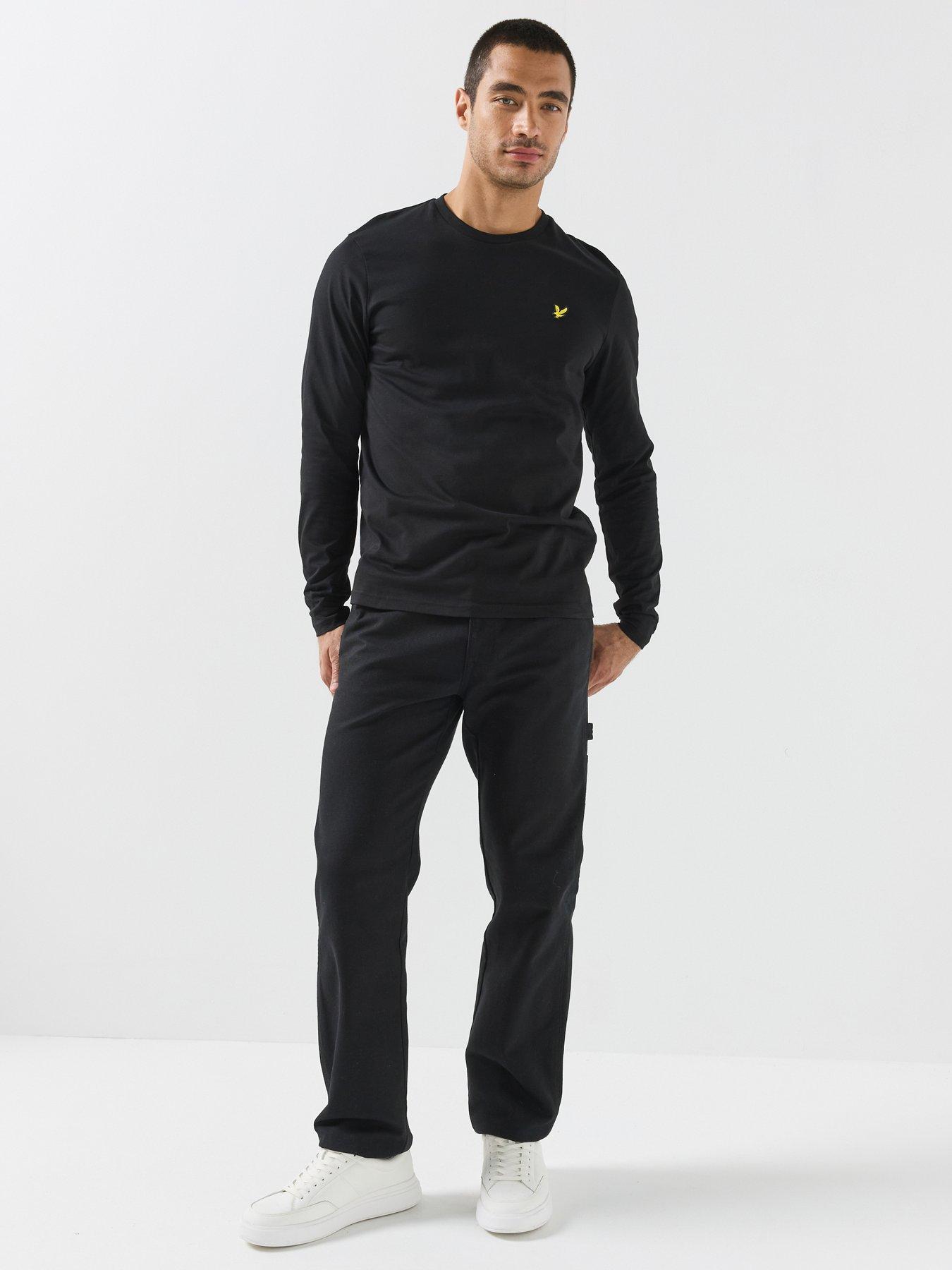 Image 3 of 4 of Lyle & Scott Lyle &amp; Scott Plain Long Sleeve T-shirt - Black