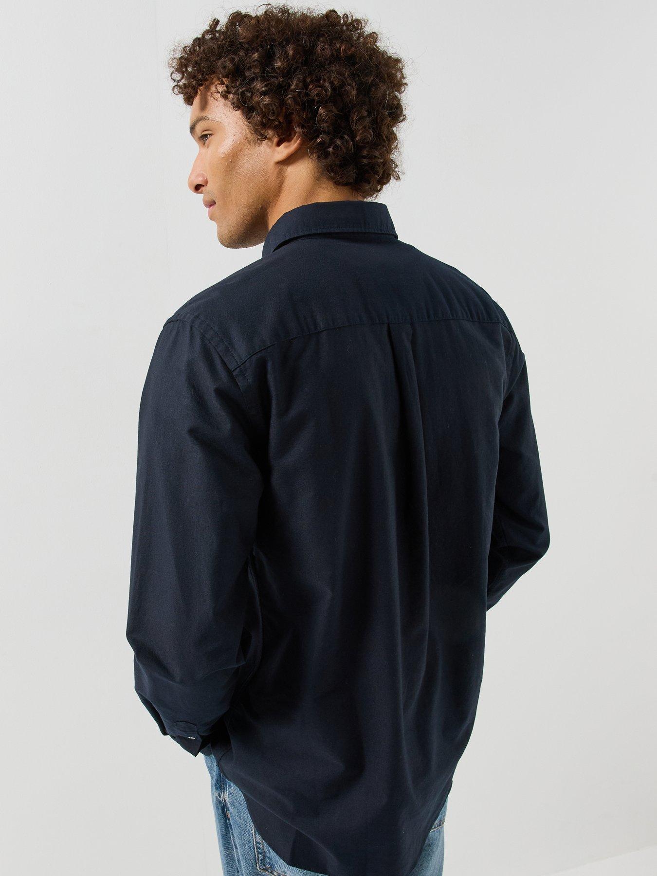 Image 2 of 5 of Lyle & Scott Lyle &amp; Scott Plain Oxford Shirt - Navy
