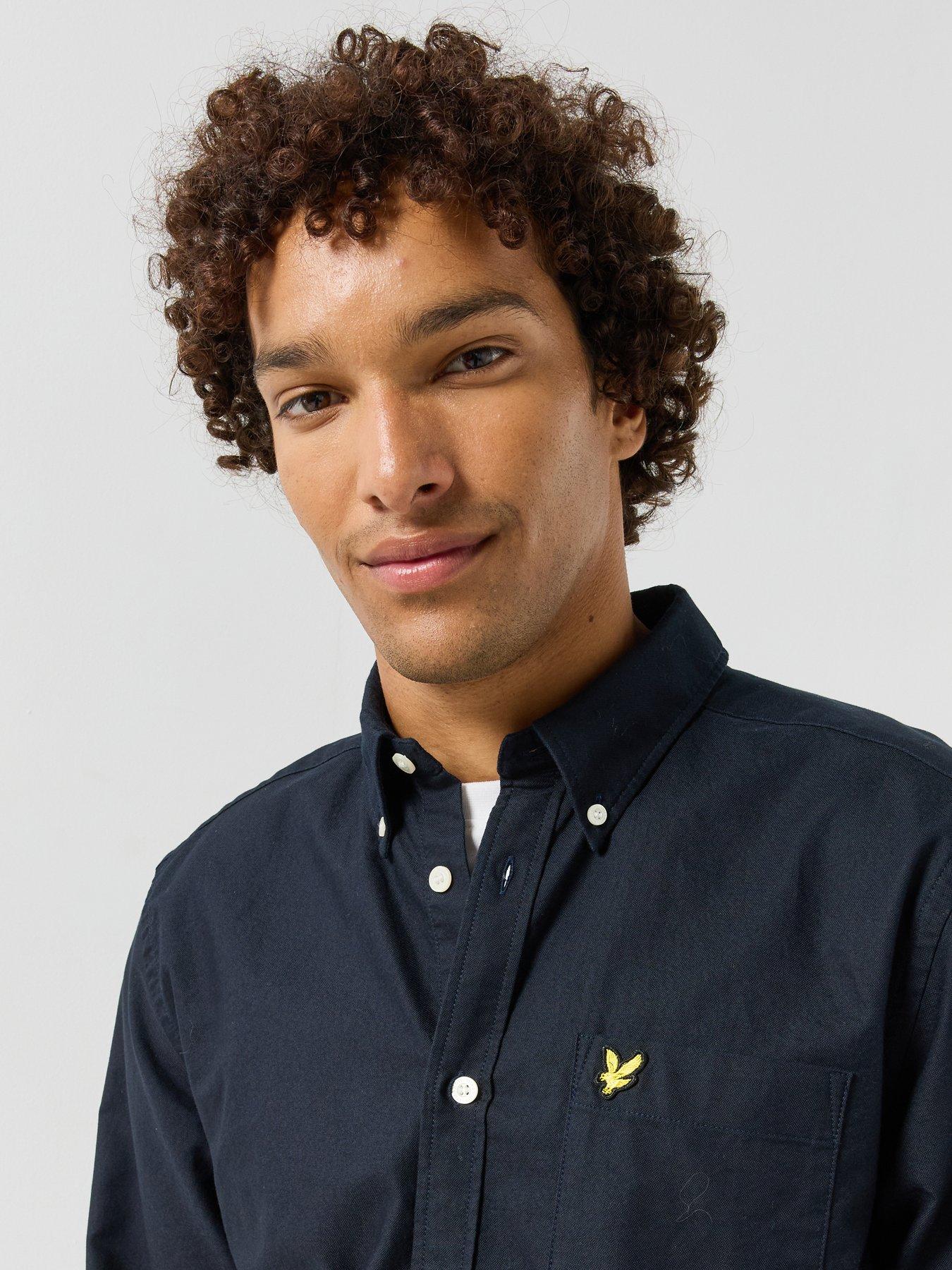 Image 4 of 5 of Lyle & Scott Lyle &amp; Scott Plain Oxford Shirt - Navy
