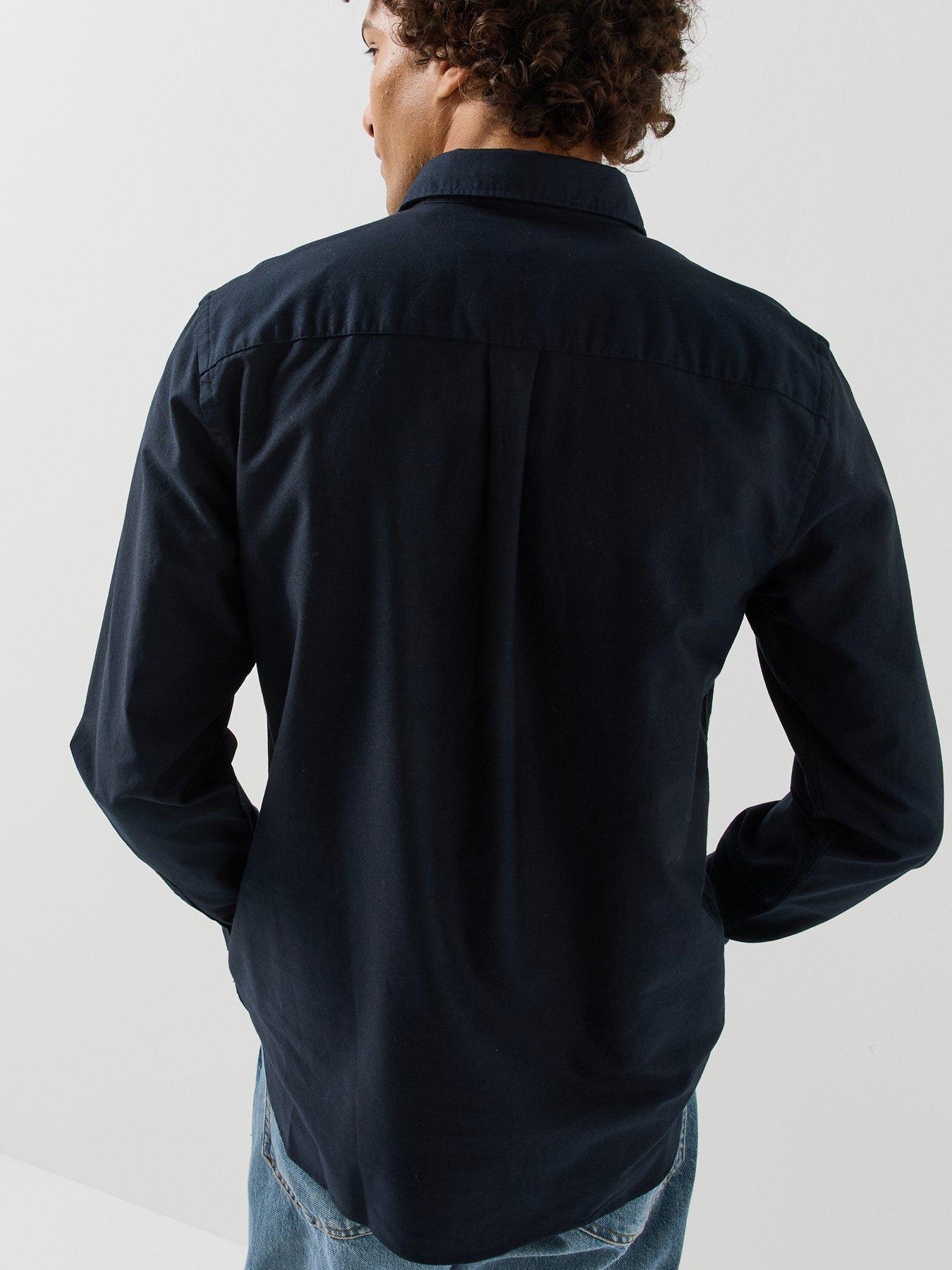Image 5 of 5 of Lyle & Scott Lyle &amp; Scott Plain Oxford Shirt - Navy