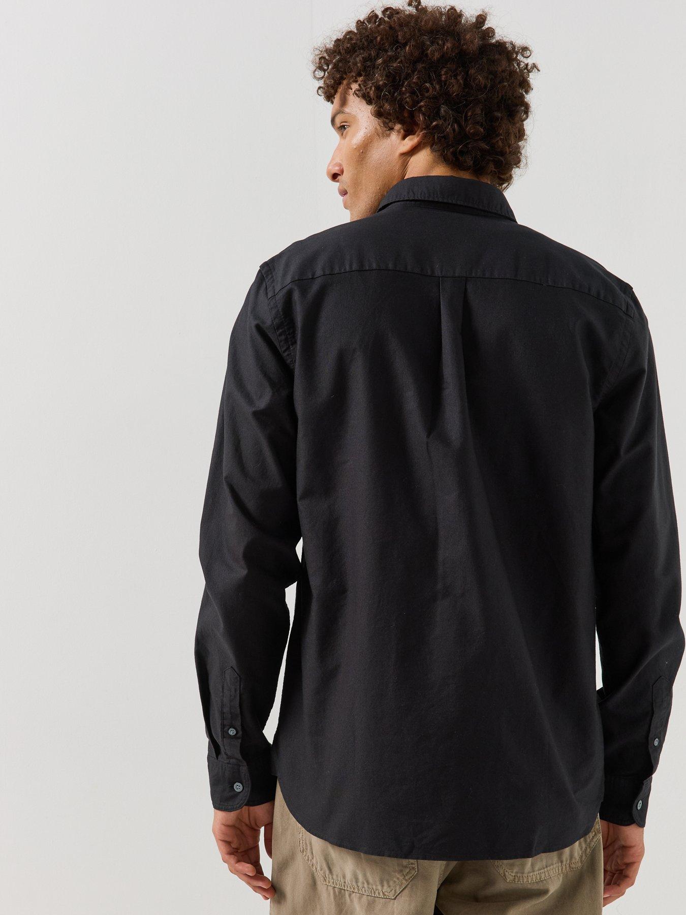 Image 2 of 5 of Lyle & Scott Lyle &amp; Scott Plain Oxford Shirt - Black