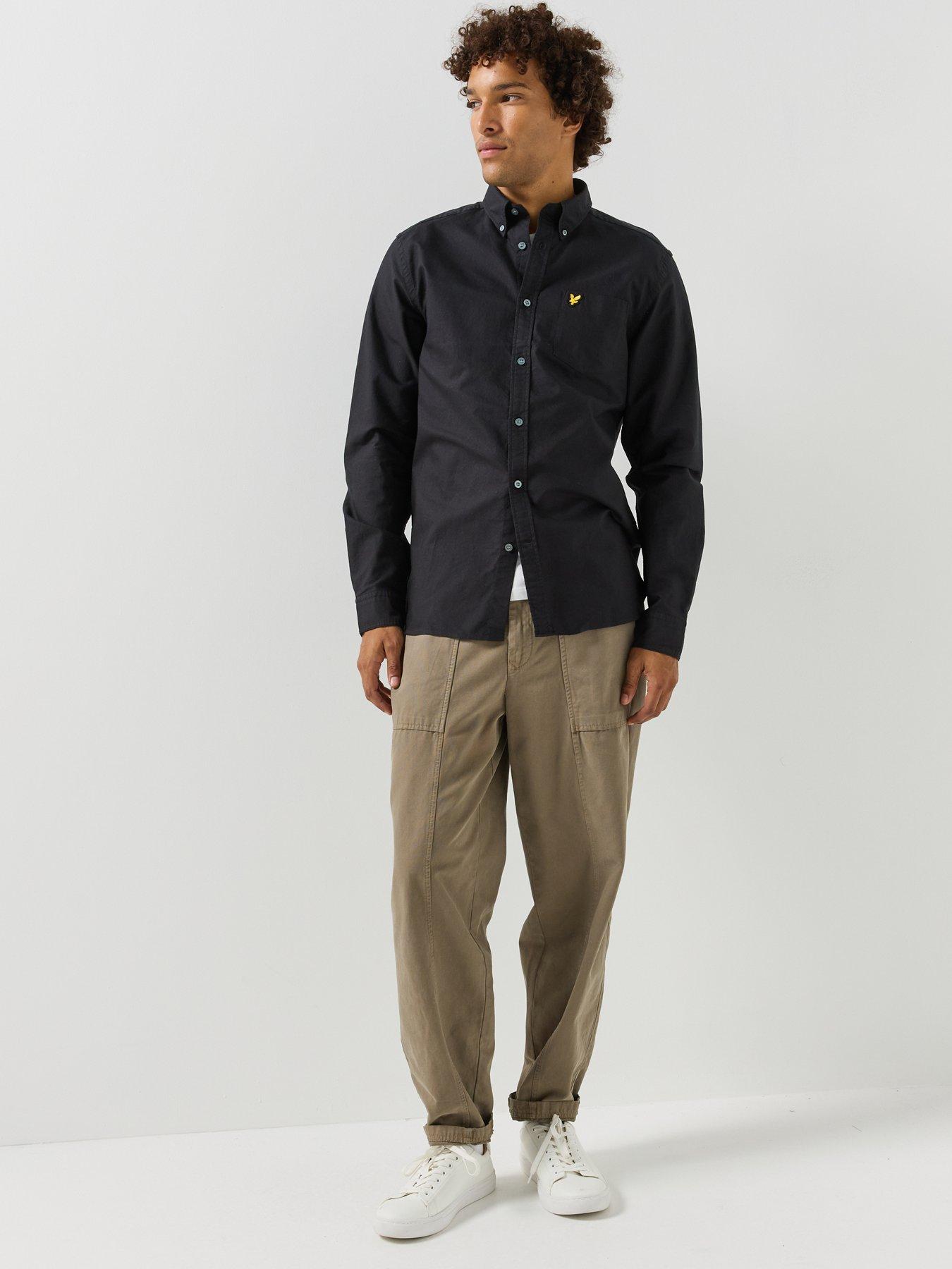 Image 3 of 5 of Lyle & Scott Lyle &amp; Scott Plain Oxford Shirt - Black
