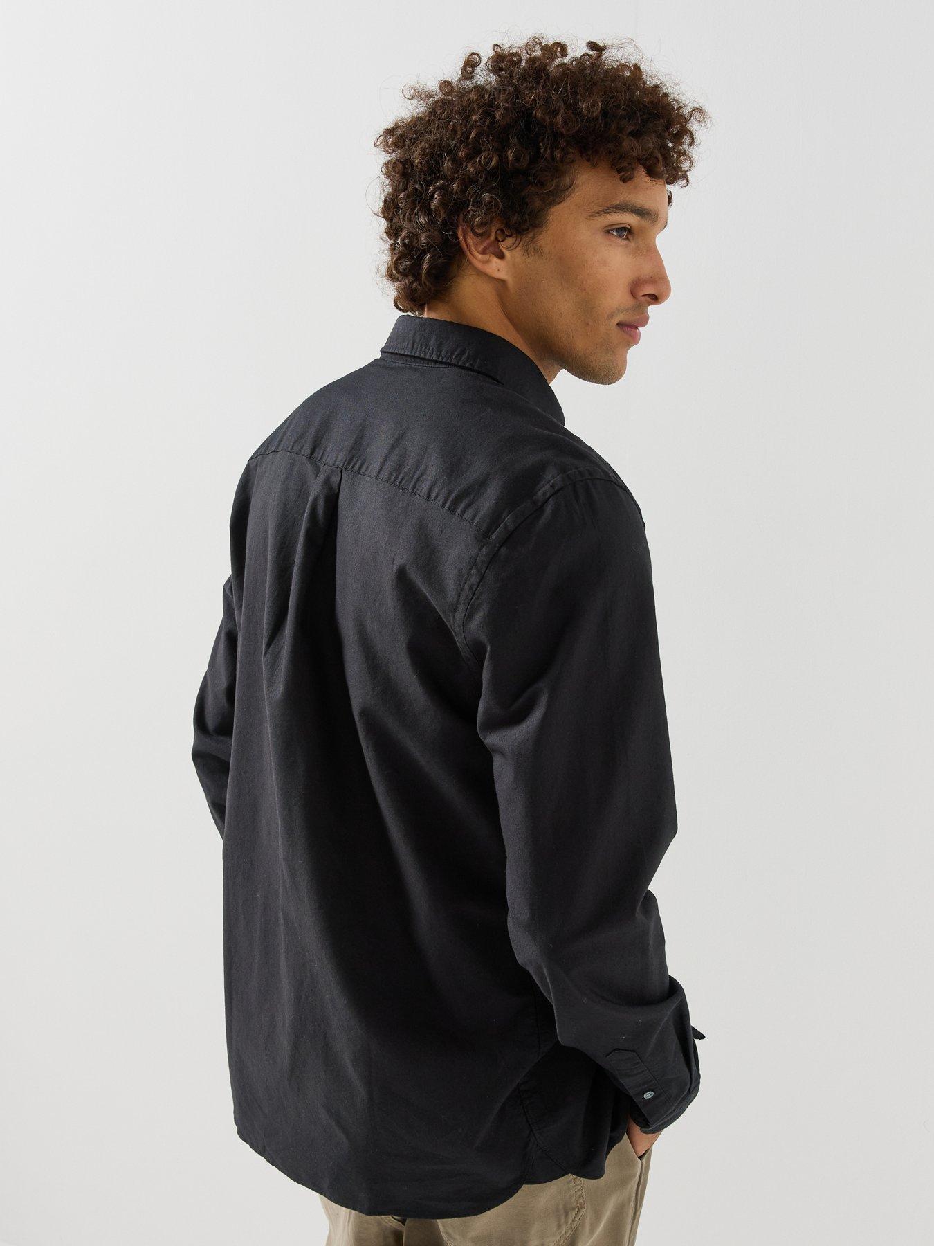 Image 4 of 5 of Lyle & Scott Lyle &amp; Scott Plain Oxford Shirt - Black