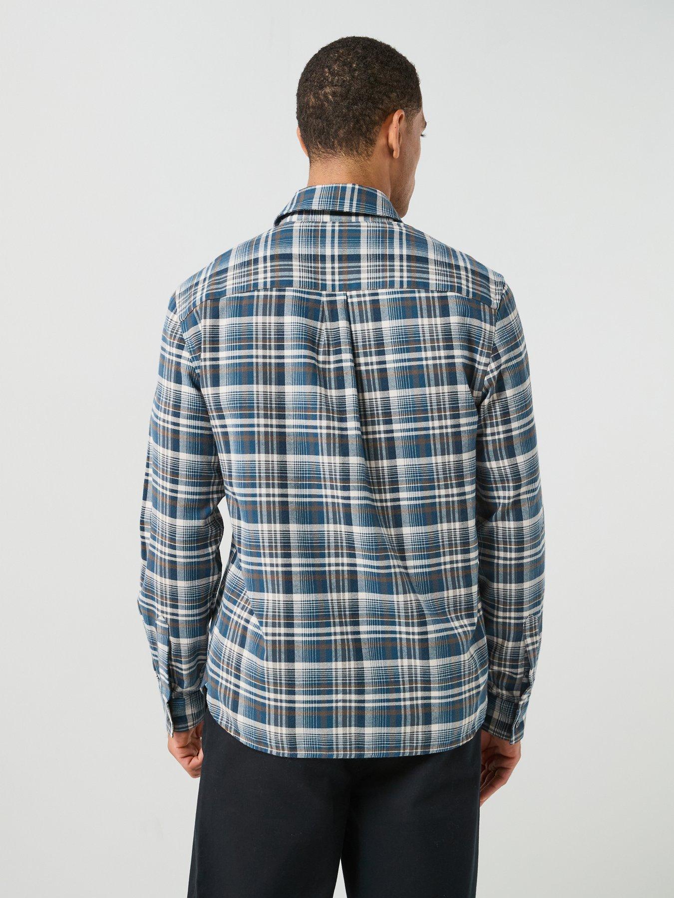 Image 2 of 6 of Lyle & Scott Offset Check Shirt - Blue