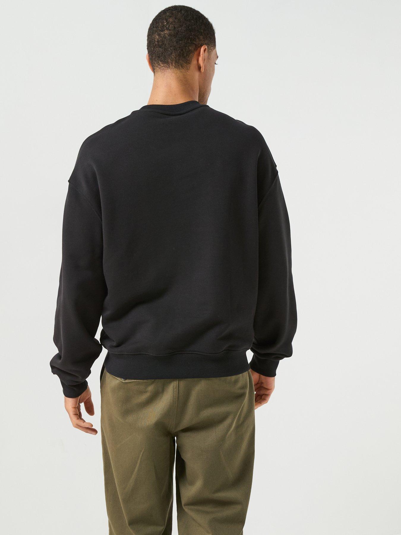 Image 2 of 6 of Lyle & Scott Heavyweight Relaxed Crewneck Sweatshirt - Jet Black