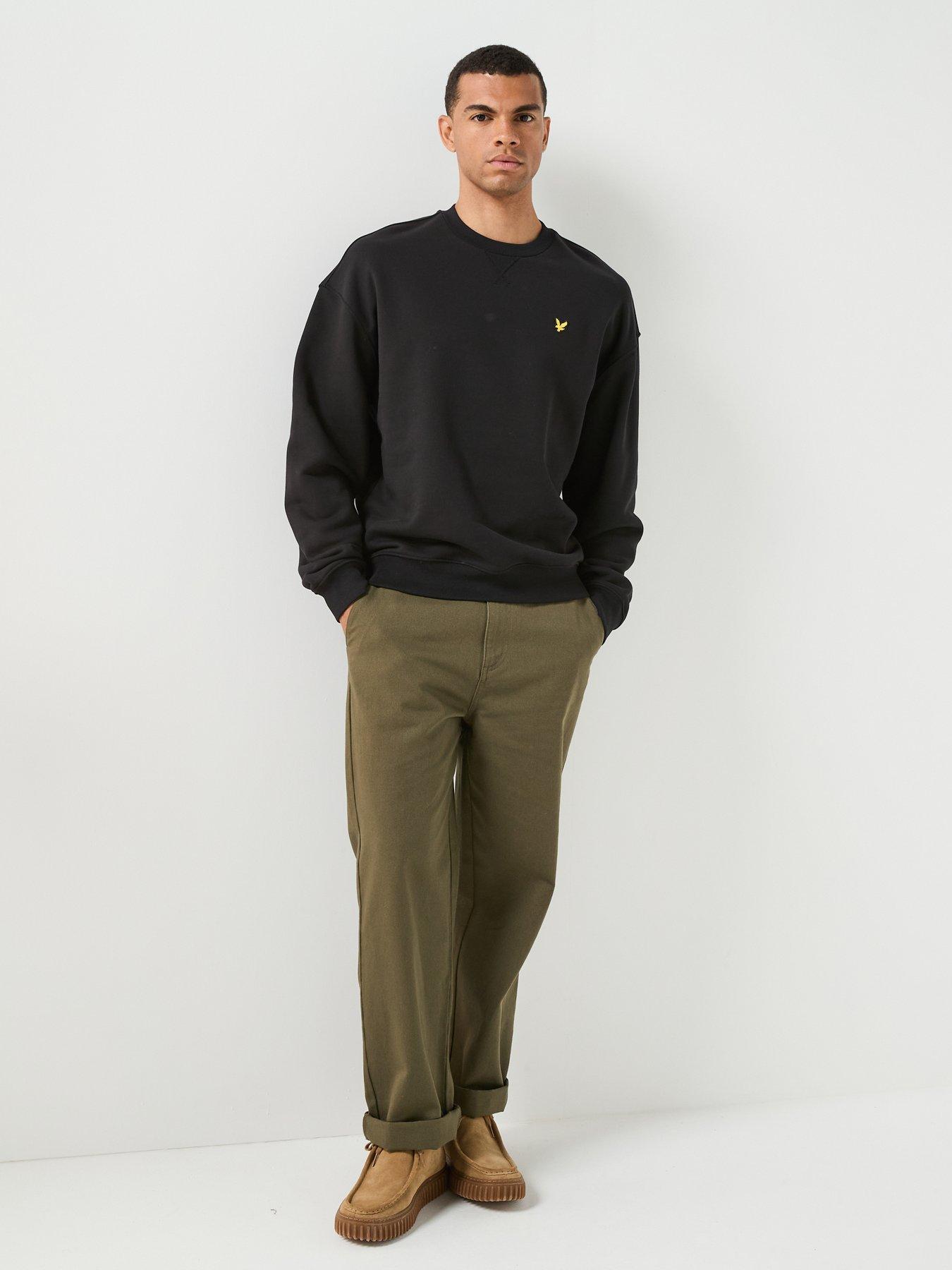 Image 3 of 6 of Lyle & Scott Heavyweight Relaxed Crewneck Sweatshirt - Jet Black