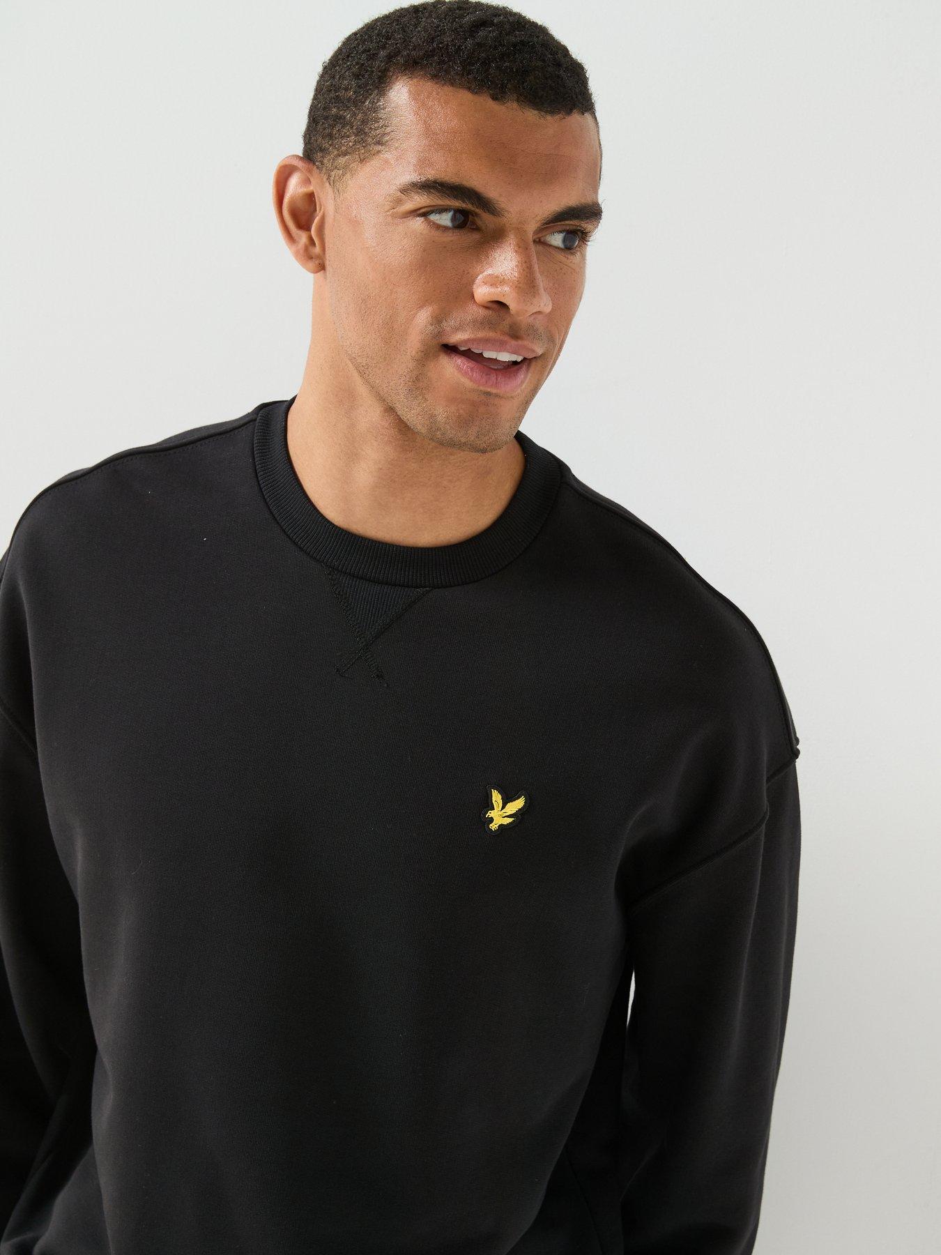 Image 4 of 6 of Lyle & Scott Heavyweight Relaxed Crewneck Sweatshirt - Jet Black