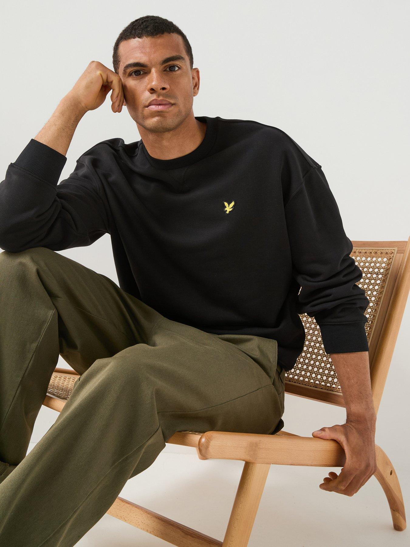 Image 6 of 6 of Lyle & Scott Heavyweight Relaxed Crewneck Sweatshirt - Jet Black