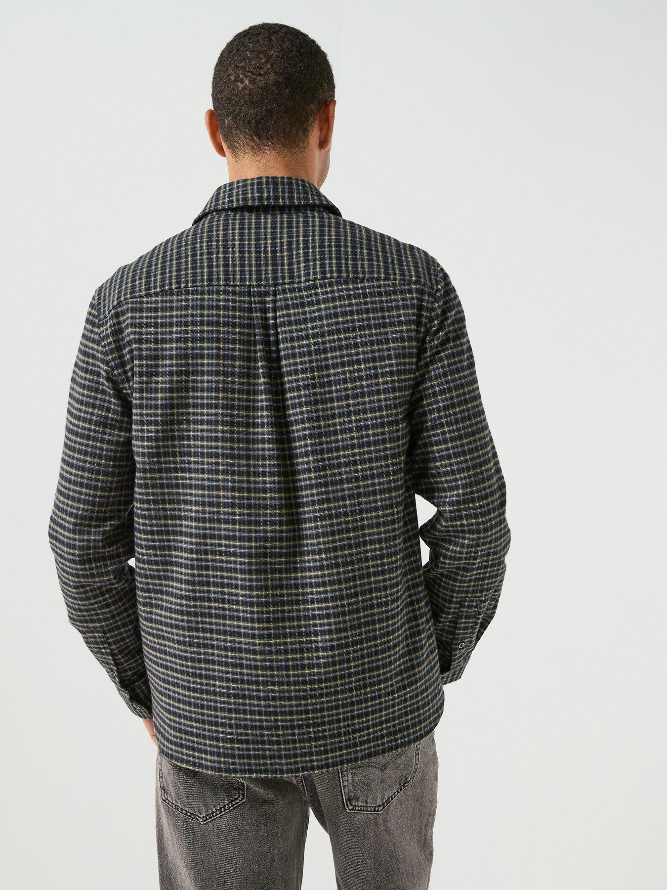 Image 2 of 6 of Lyle & Scott Mens Tartan Flannel Button Through Shirt - Black
