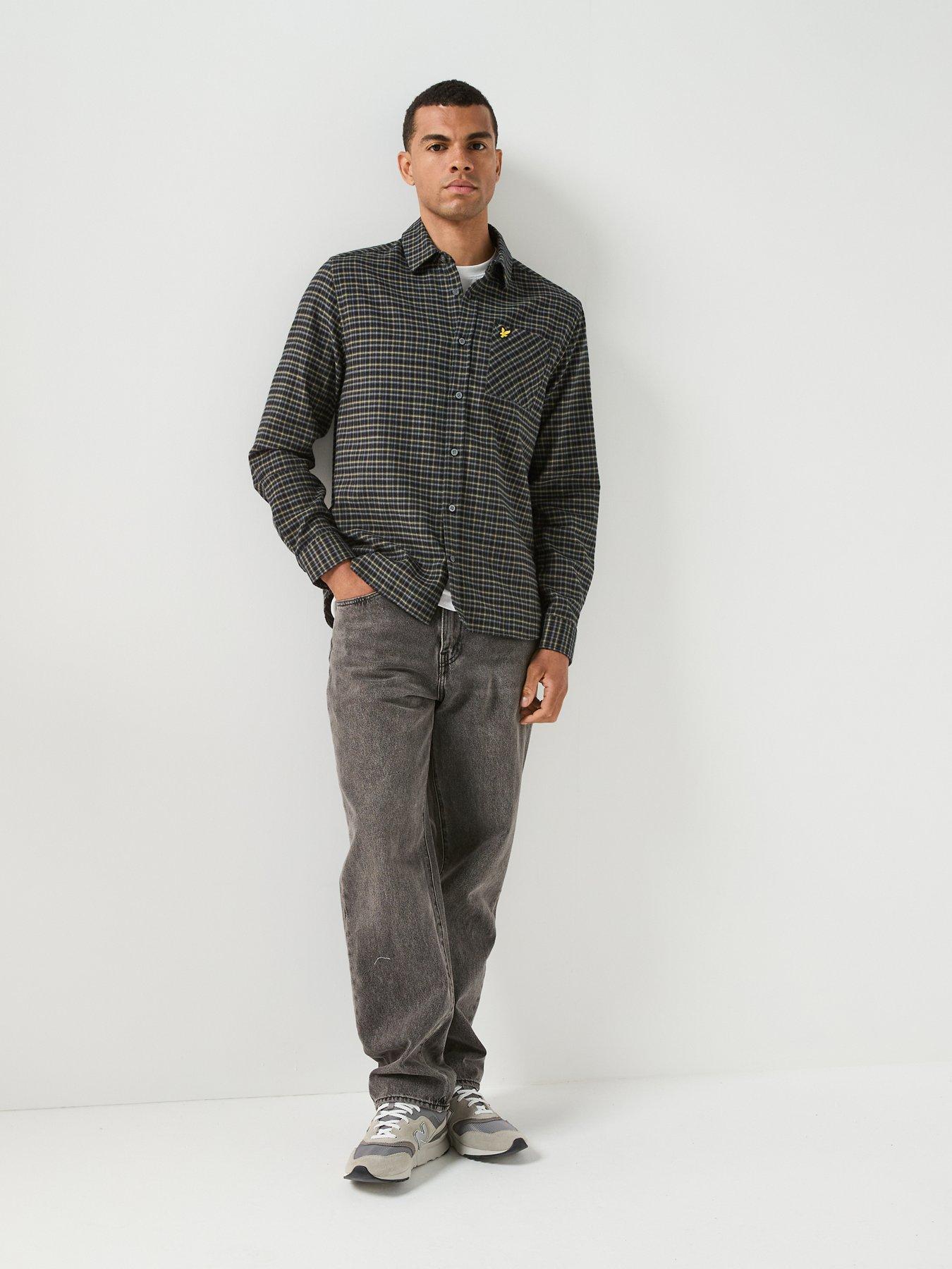 Image 3 of 6 of Lyle & Scott Mens Tartan Flannel Button Through Shirt - Black
