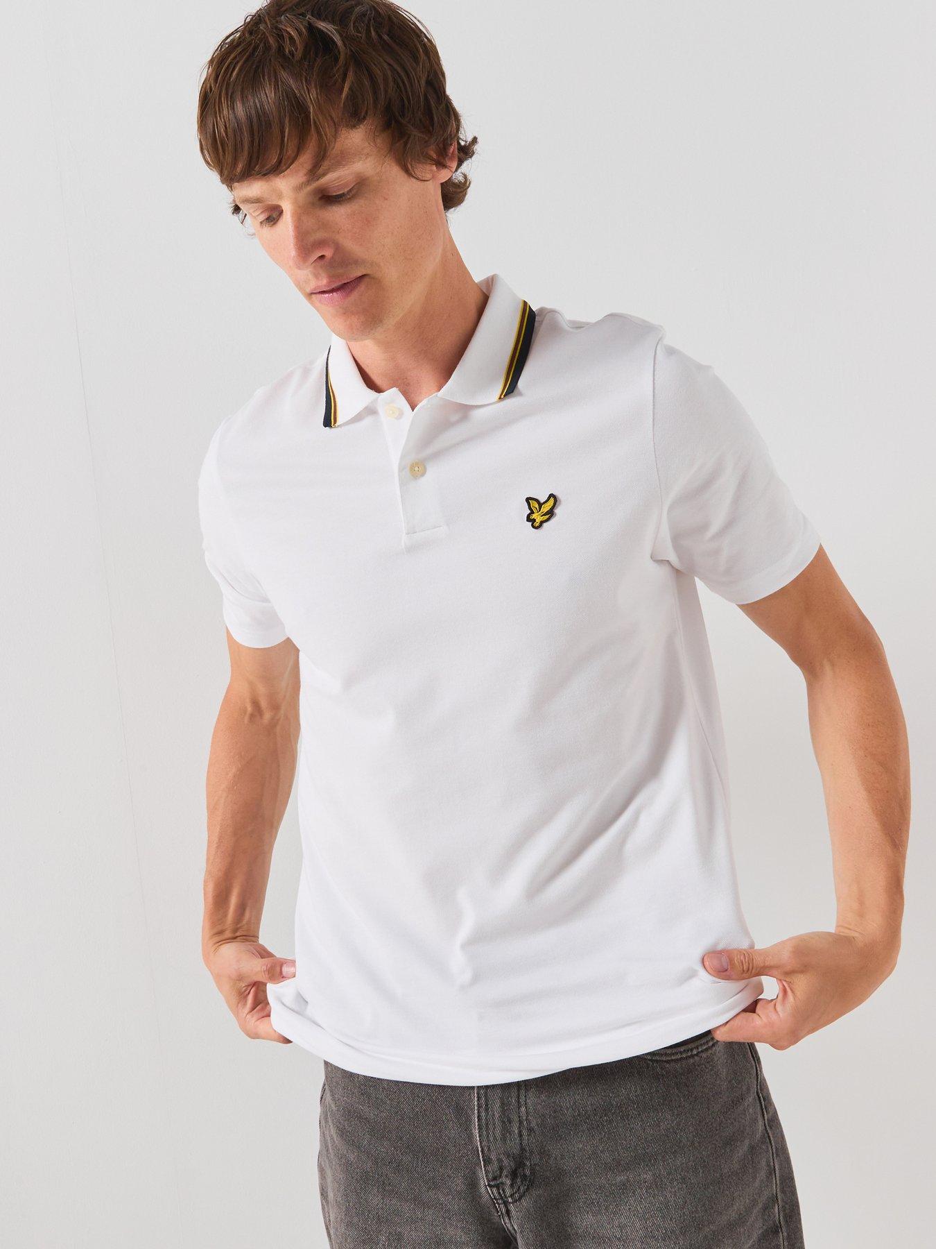 Lyle & Scott Tipped Track Polo Shirt - White