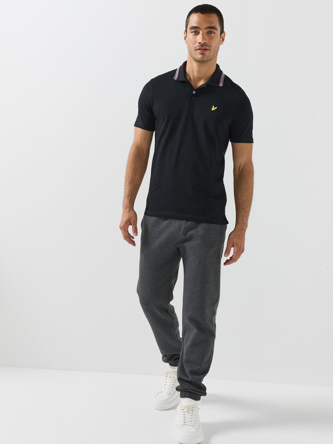 Image 3 of 4 of Lyle & Scott Track Tipped Polo Shirt - Black