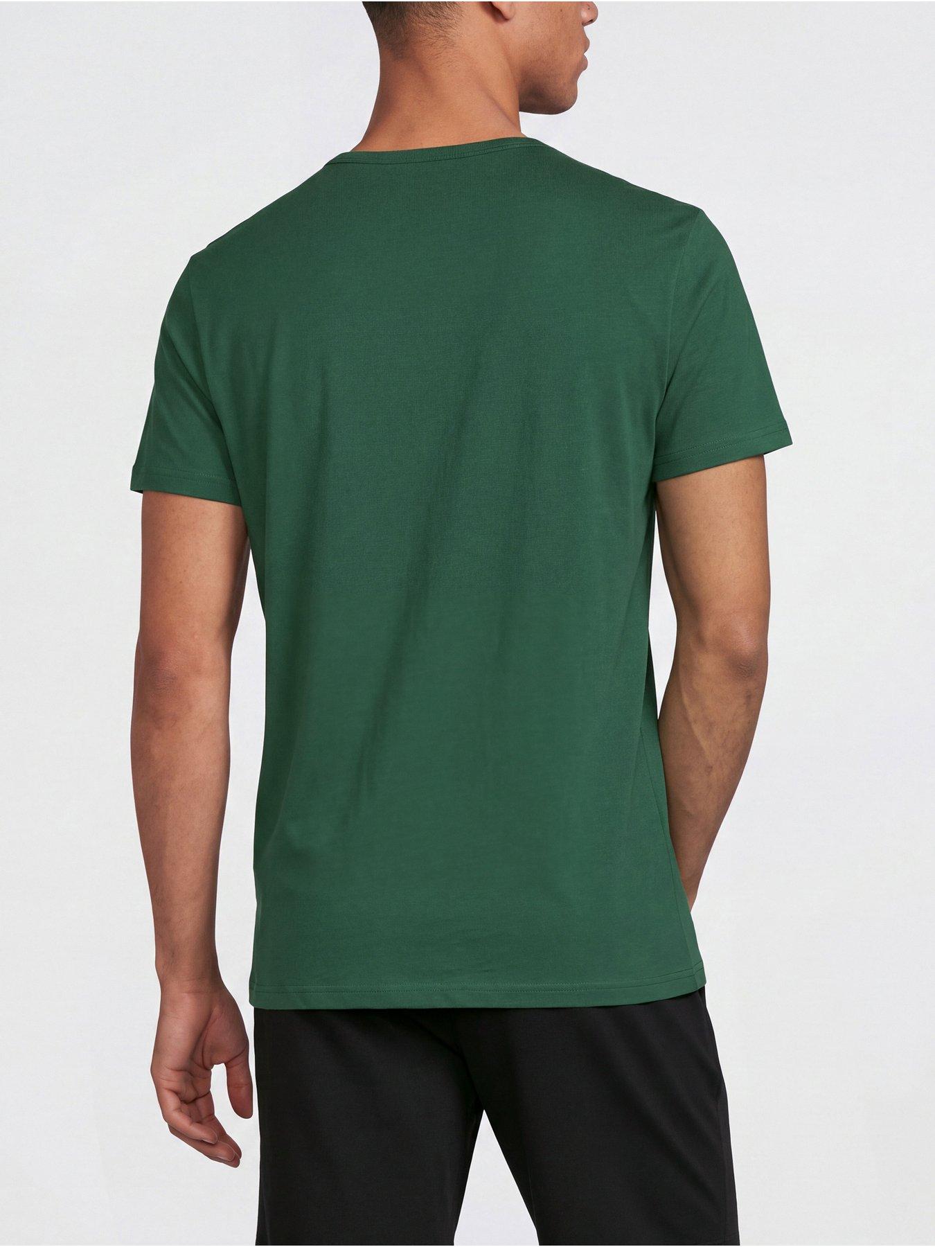 Image 3 of 5 of Lyle & Scott Mens Basic 3 Pack Stretch Cotton T-Shirts - Green
