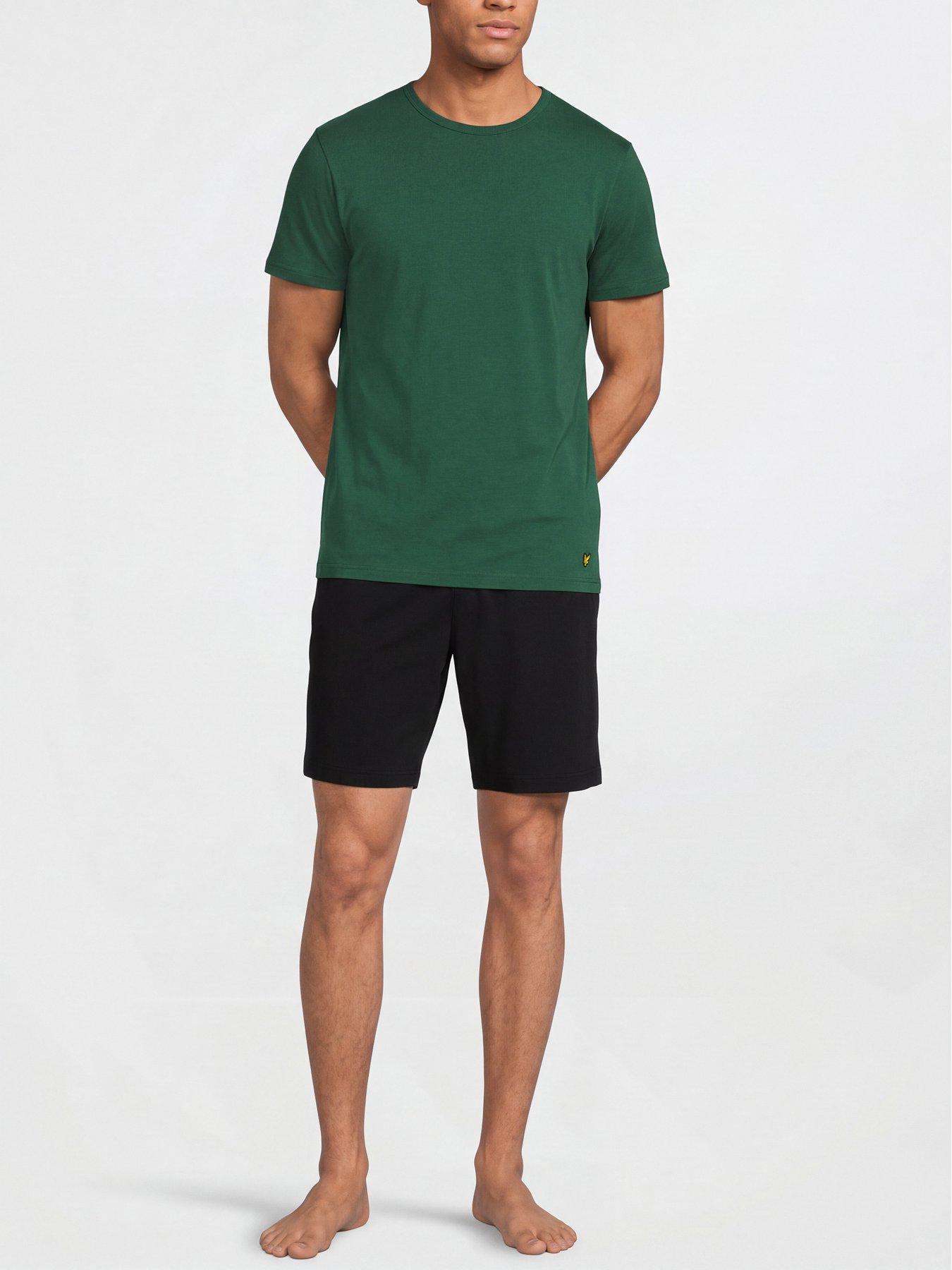 Image 4 of 5 of Lyle & Scott Mens Basic 3 Pack Stretch Cotton T-Shirts - Green