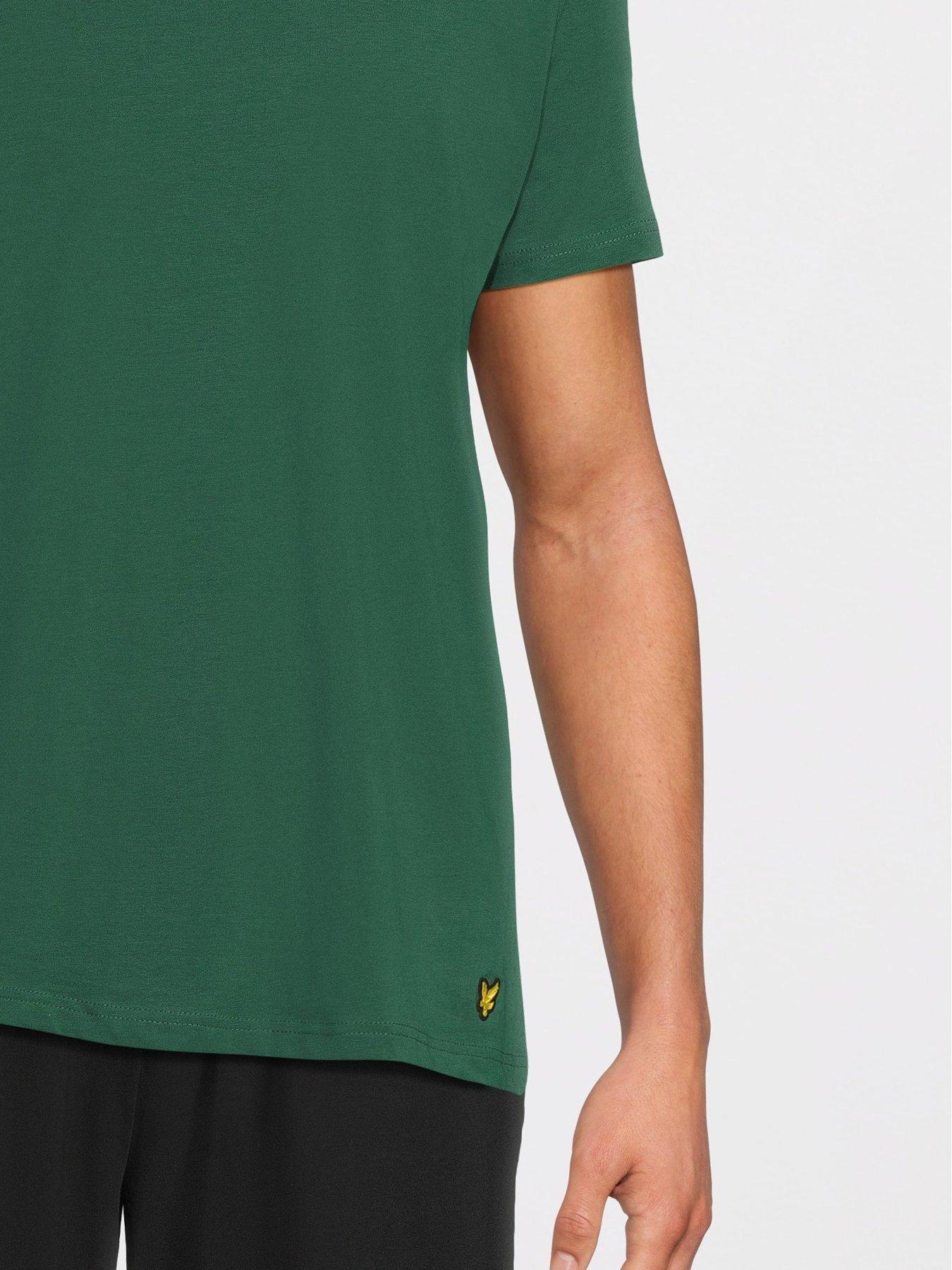 Image 5 of 5 of Lyle & Scott Mens Basic 3 Pack Stretch Cotton T-Shirts - Green