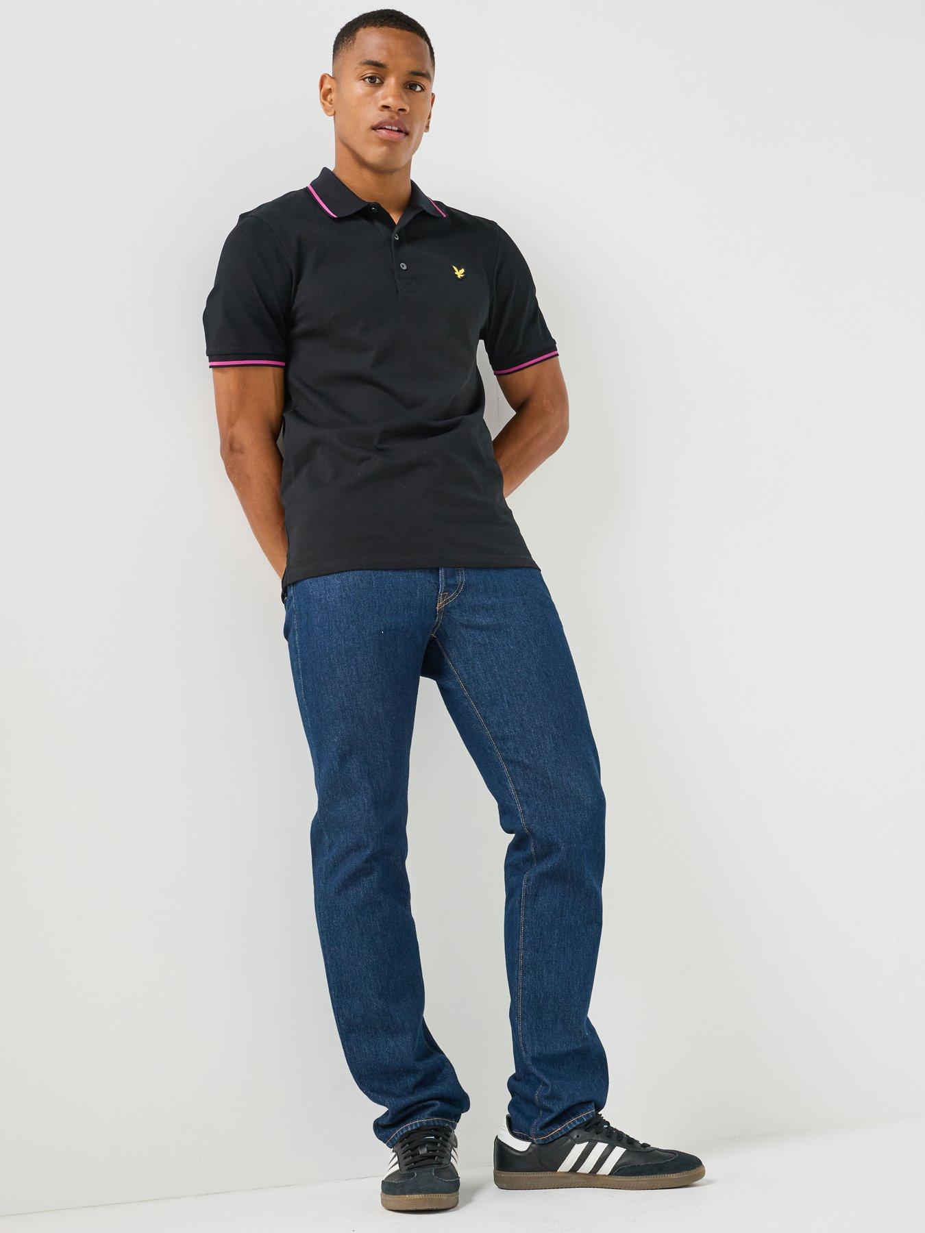 Image 3 of 6 of Lyle & Scott Men's Tipped Polo Shirt with Eagle Logo Detail - Black