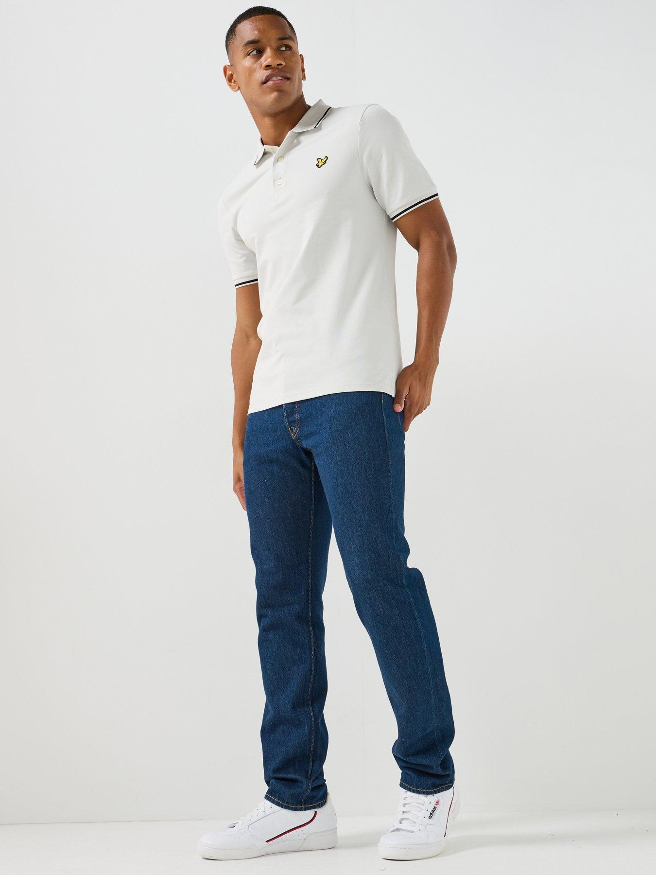 Image 3 of 5 of Lyle & Scott Men's Tipped Polo Shirt with Eagle Logo Detail - White