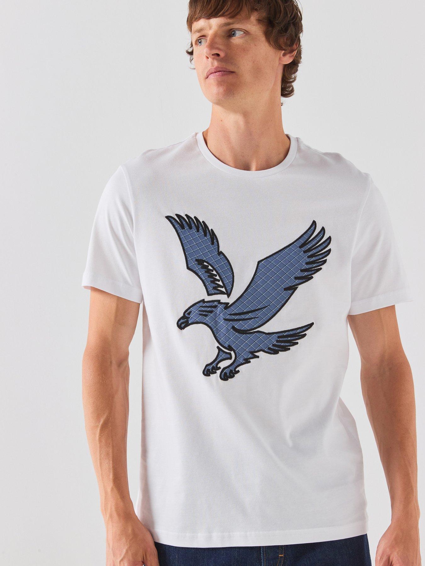 Lyle & Scott Check Eagle T-Shirt - White
