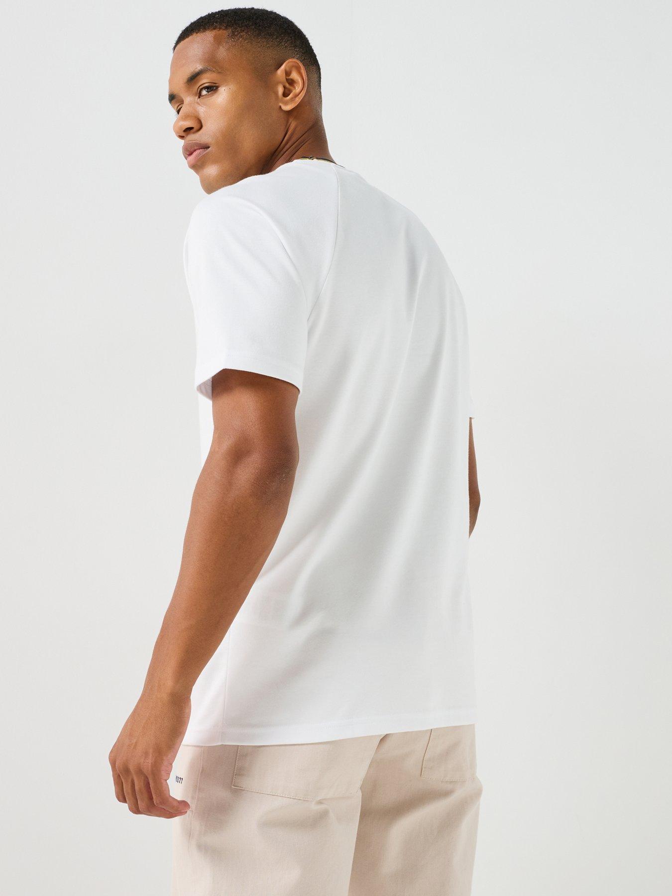 Image 2 of 6 of Lyle & Scott Tipped Track T-Shirt - White