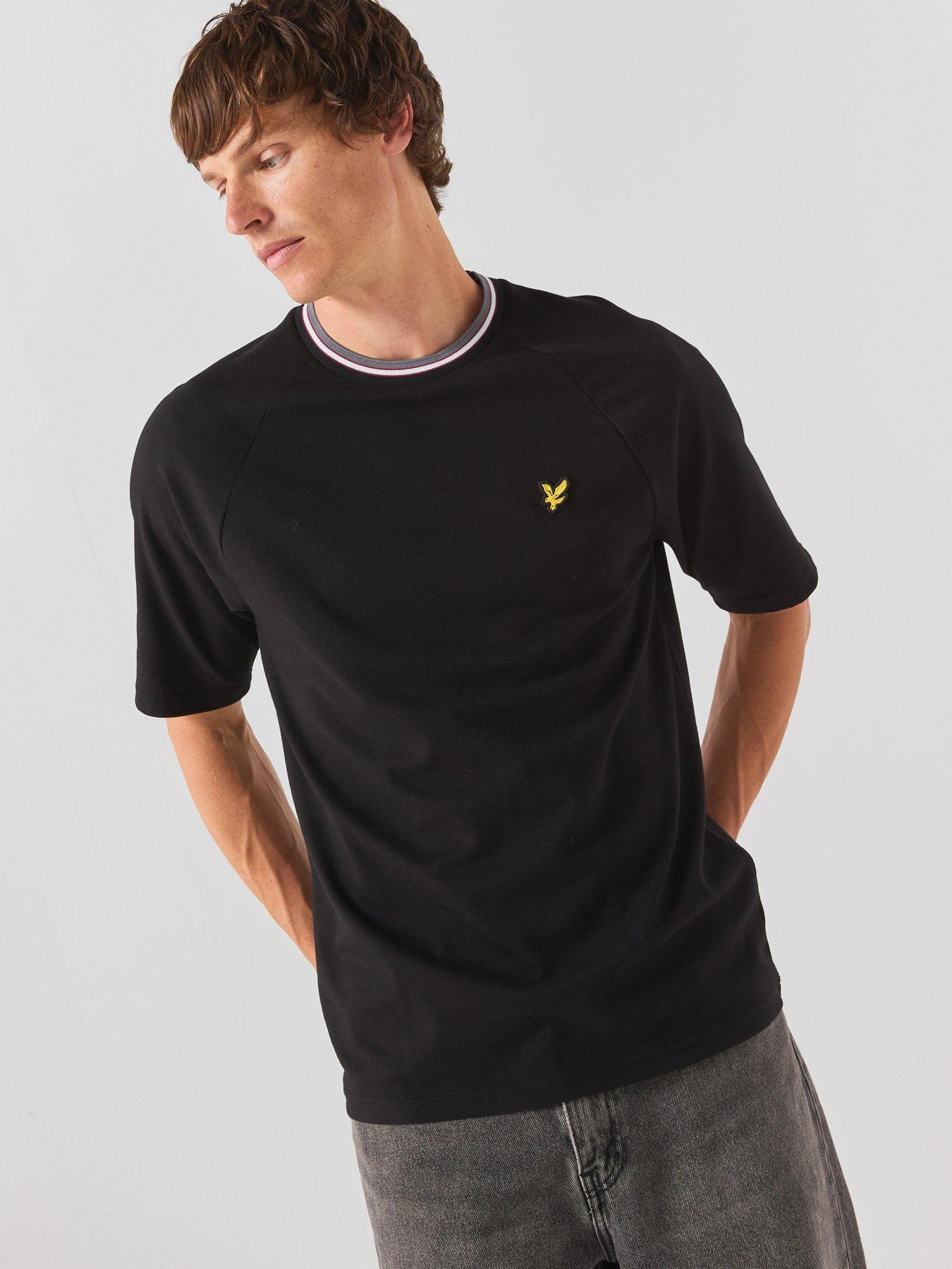 Image 5 of 6 of Lyle & Scott Tipped Track T-Shirt - Black