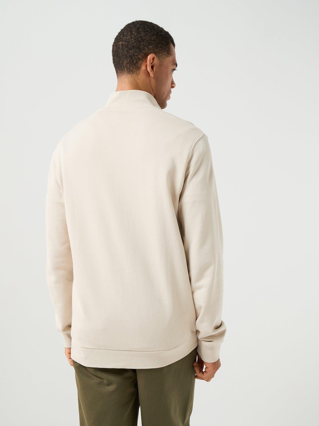 Image 2 of 6 of Lyle & Scott Cotton Loopback 1/4 Zip Sweatshirt - Cove