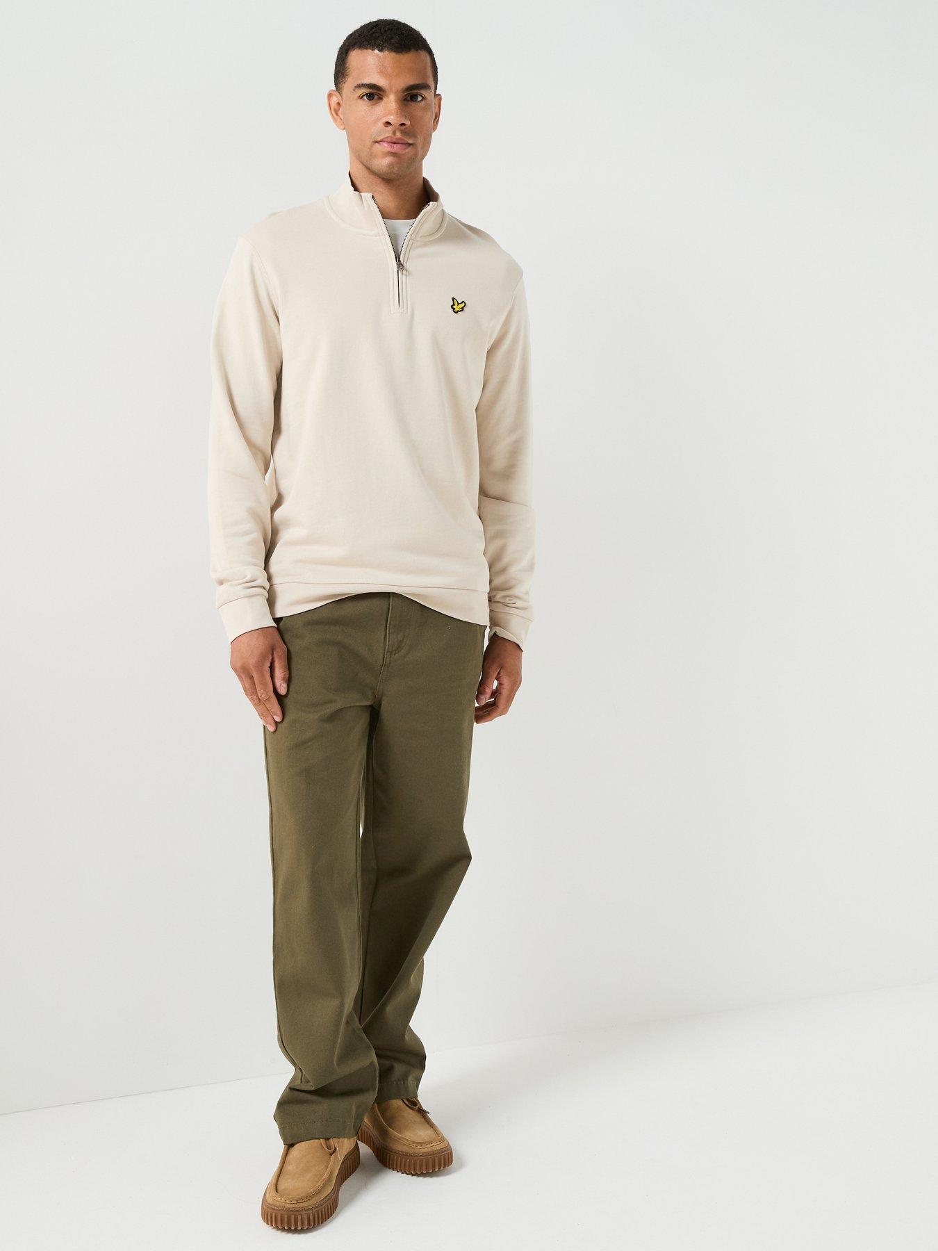 Image 3 of 6 of Lyle & Scott Cotton Loopback 1/4 Zip Sweatshirt - Cove