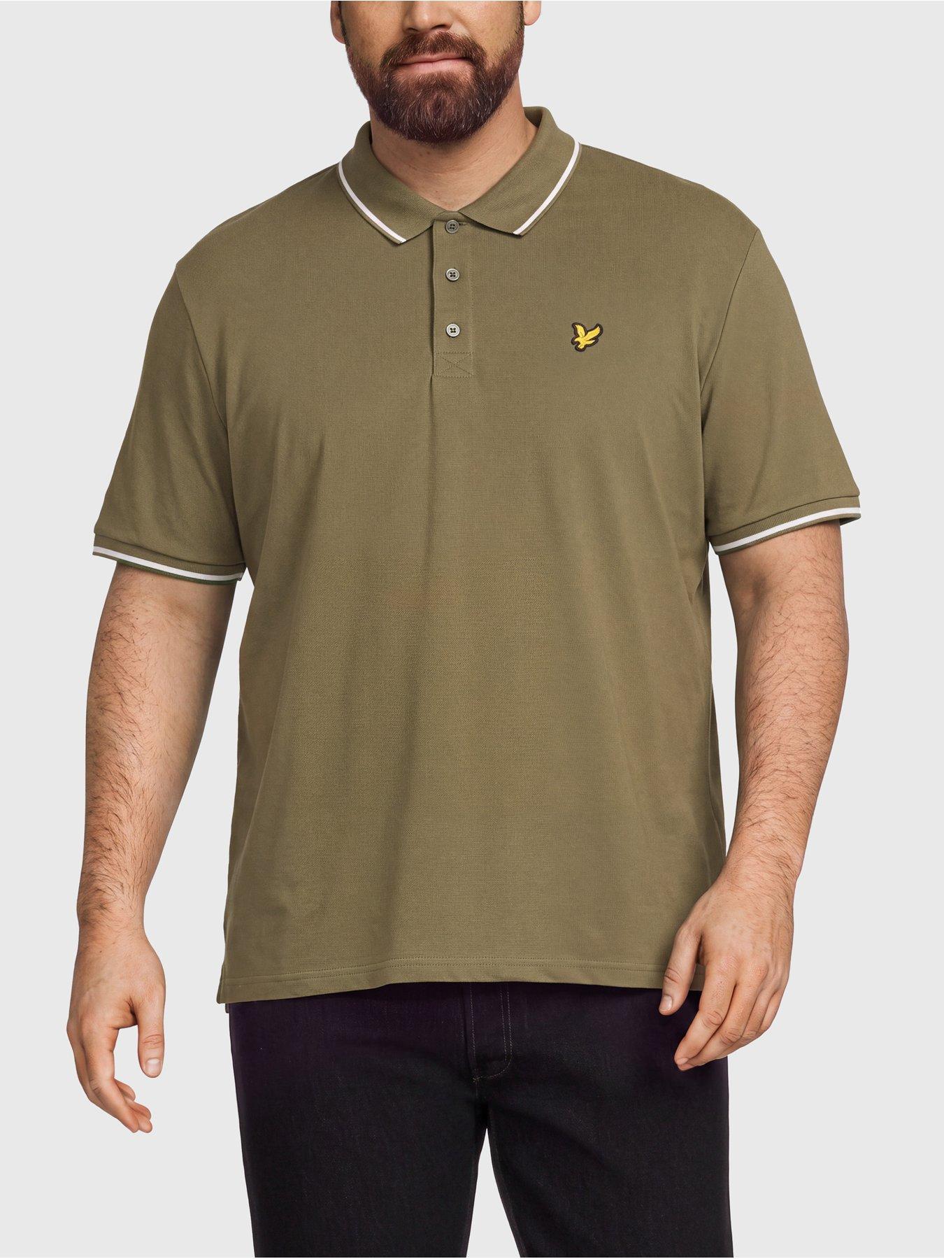 Lyle & Scott Lyle  &  Scott Big  &  Tall Tipped Short Sleeve Polo Shirt - Green