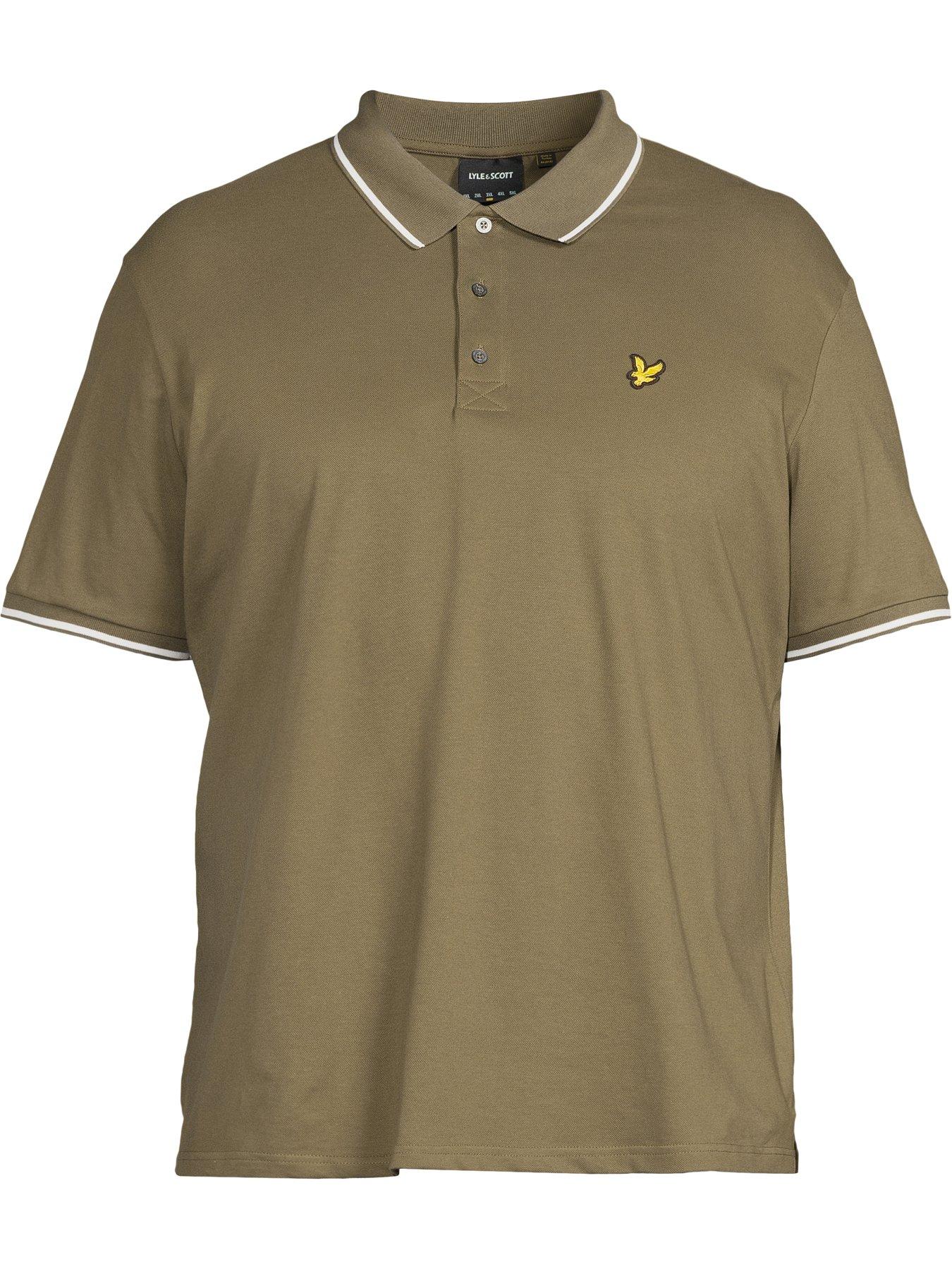 Image 5 of 5 of Lyle & Scott Men's Tipped Polo Shirt - True Olive