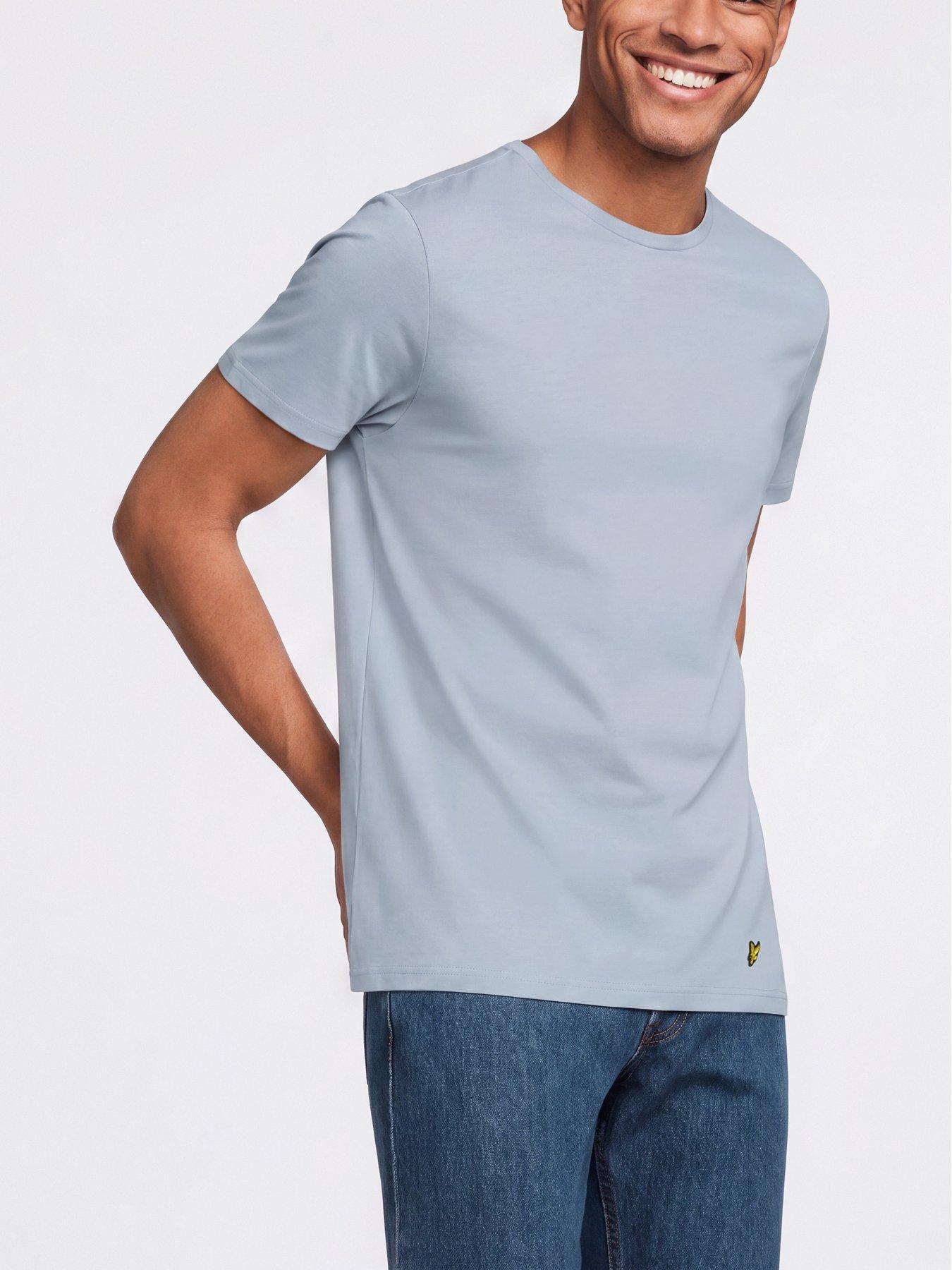 Image 2 of 5 of Lyle & Scott Lyle &amp; Scott Basic 3 Pack T-shirt - Navy