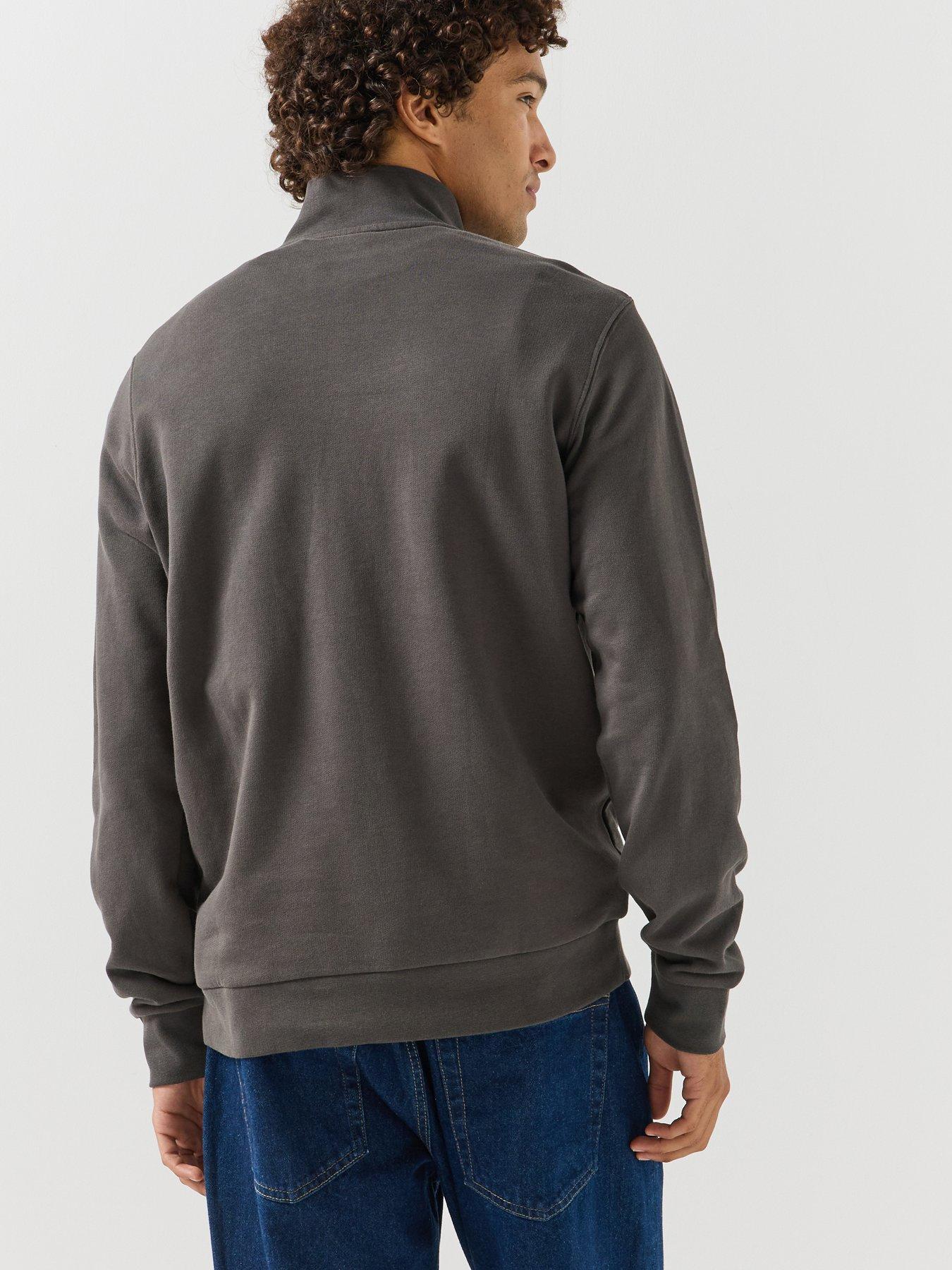 Image 2 of 6 of Lyle & Scott Mens Quarter Zip Loopback Sweatshirt - Grey