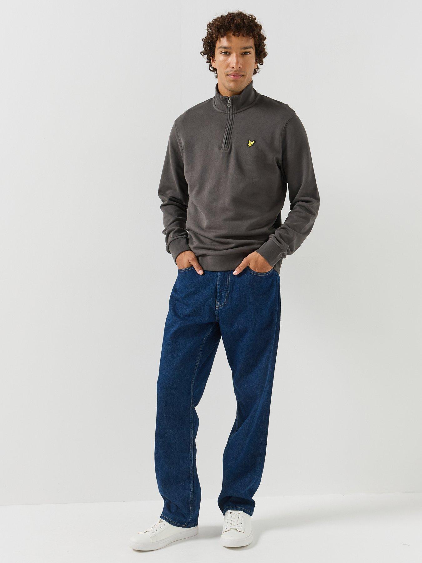 Image 3 of 6 of Lyle & Scott Mens Quarter Zip Loopback Sweatshirt - Grey